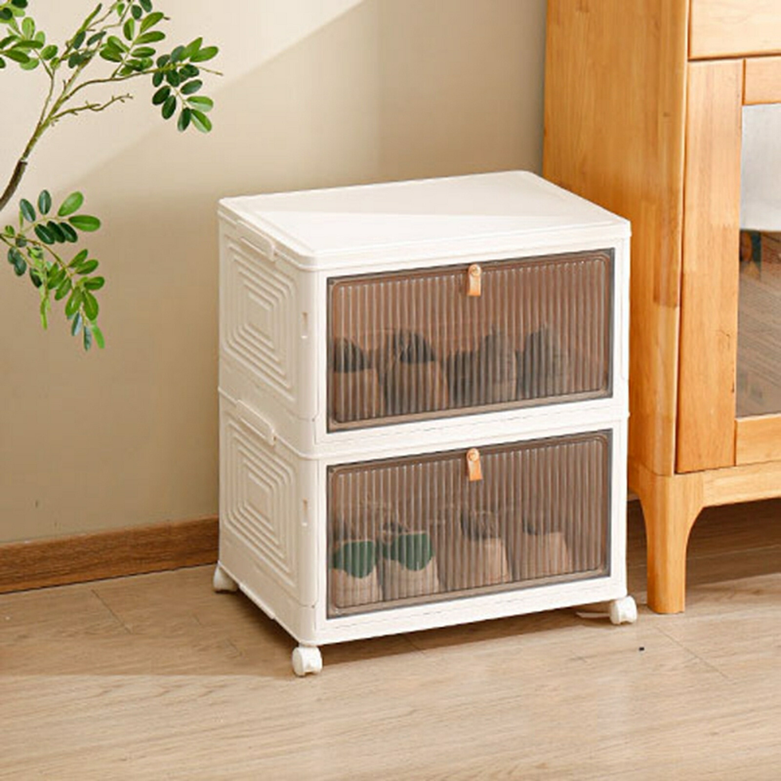 【20%OFFクーポン～】シューズボックス　伸縮　シューズ収納　折りたたみ　オーガナイザー　シューズケース　クリア　大容量　省スペース　スニーカー　下駄箱　靴箱　積み重ね可能　ストレージビン　書類/衣類/おもちゃ/小物/食品収