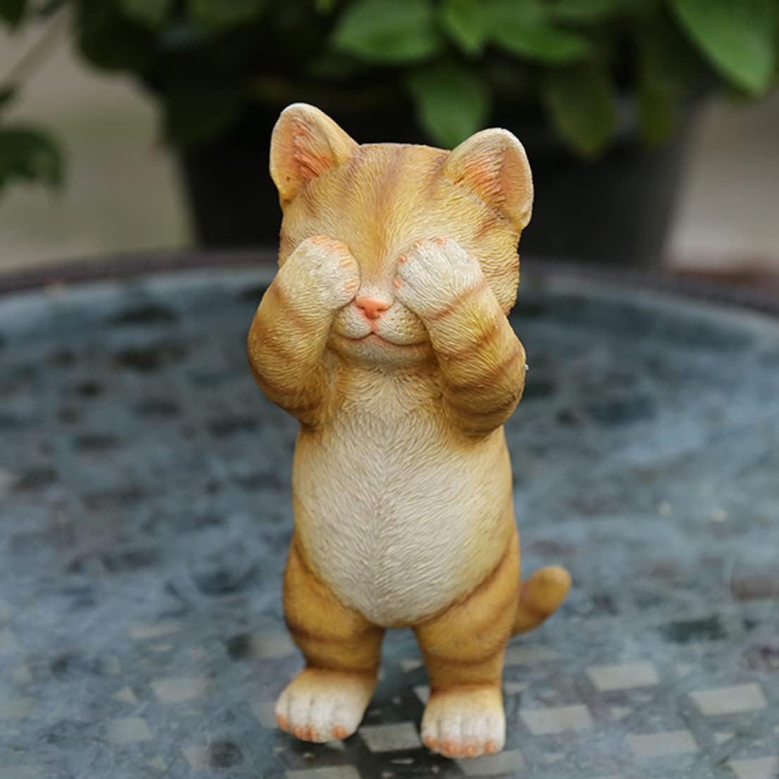 【20%OFFクーポン】ガーデン オブジェ 装飾 ネコ 猫 オーナメント がーてにんぐ置き物 可愛い置物 猫置き物可愛い ガーデン雑貨 ガーデン飾り置き物 インテリア装飾 アンティーク タイプ マイクロ 庭オブジェ ポリレジ