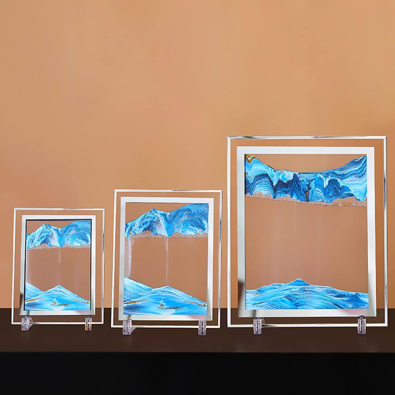 【20%OFFクーポン】サンドピクチャー 砂絵 卓上 室内 置き型 アート 事務室 インテリア 砂 おしゃれ 綺麗 ユニーク お洒落 癒し S スタイリッシュ モダン プレゼント ギフト 砂のアート 流砂画 部屋装飾品 おし