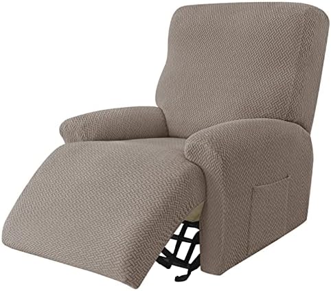 【20%OFFクーポン~】ストレッチ 2 カーキ A 人掛け リクライニングチェア ソファーカバー ストレッチ ジャカード ファブリック 4 ピース 電動リクライニングソファーカバー 滑り止め サイドポケット付き リクライニン|Yokos