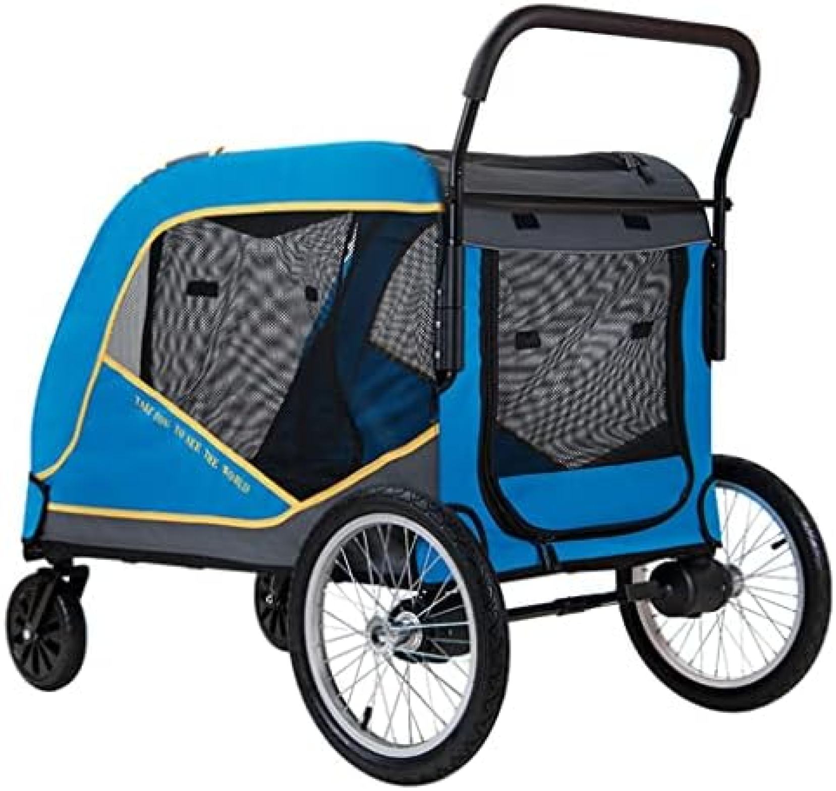 【20%OFFクーポン～】ペット用ベビーカー ペットカート 犬猫用 大型ペット用ベビーカー 大型犬用 犬用ベビーカー 頑丈 犬用乳母車旅行キャリッジ大型犬用の大型犬用ベビーカー、ツインまたは複数の旅行に最適