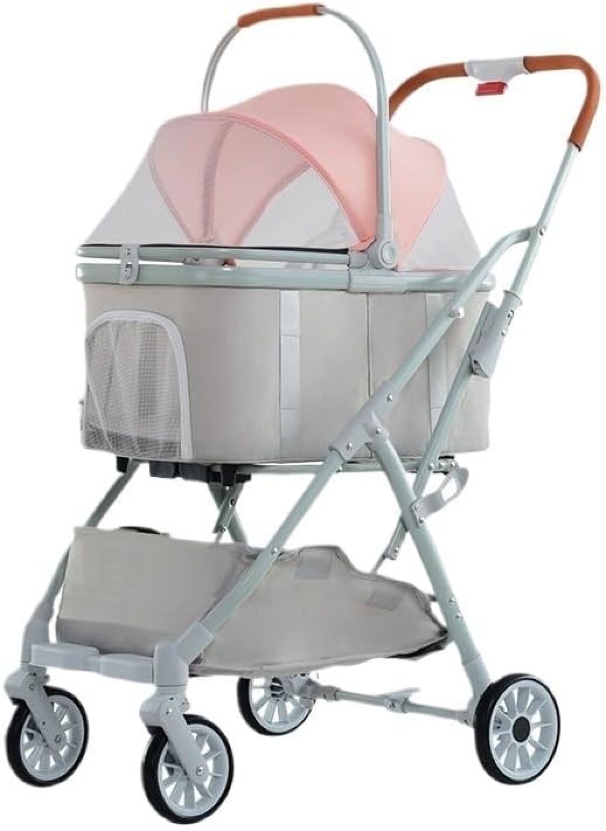 【20%OFFクーポン～】ペット用ベビーカー 散歩中の赤ちゃん、中小型犬、猫の外出用の軽量、折りたたみ式、取り外し可能なペットカー 犬 バギー