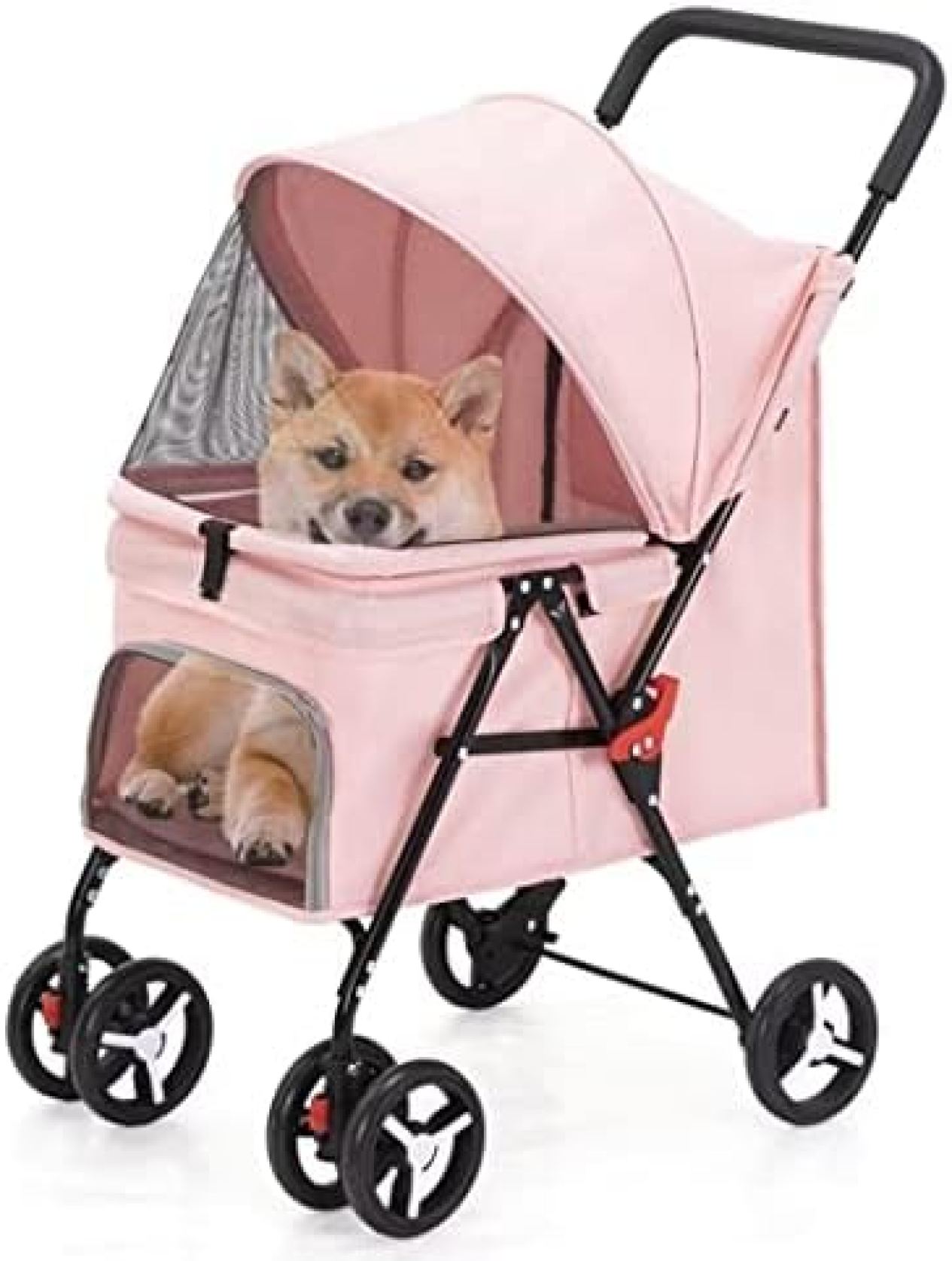 【20%OFFクーポン～】ペットカート ペット用ベビーカー 犬のベビーカー 猫のベビーカー 犬用ベビーカーバギー、小型および中型の犬と猫用の折りたたみ式ペット用ベビーカー、ユニバーサルホイール付き4輪ペット乳母車犬用ベビーカー