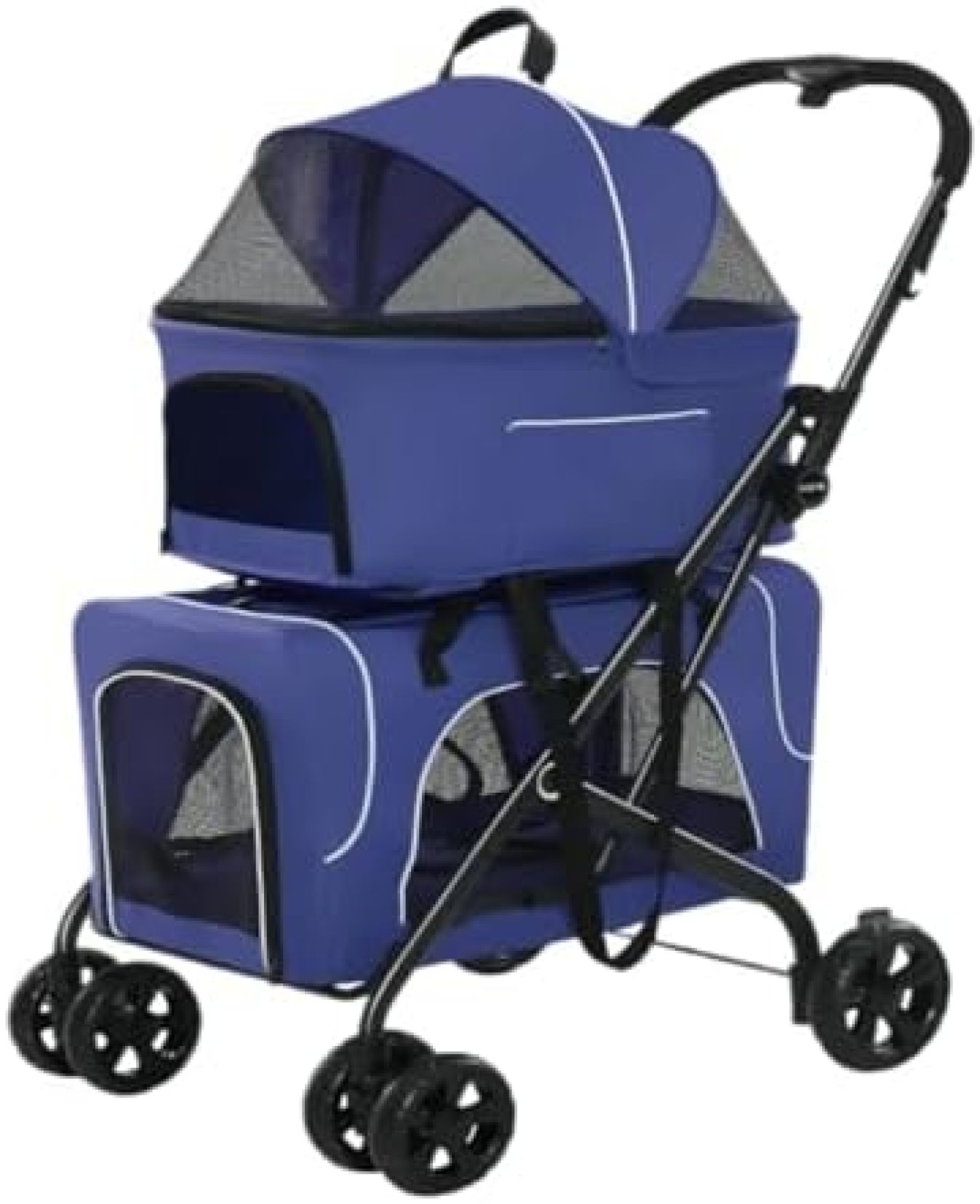 【20%OFFクーポン～】ペット用ベビーカー ペットベビーカー小型犬軽量折りたたみペットベビーカー屋外旅行独立した二層ペットベビーカー 犬 バギー