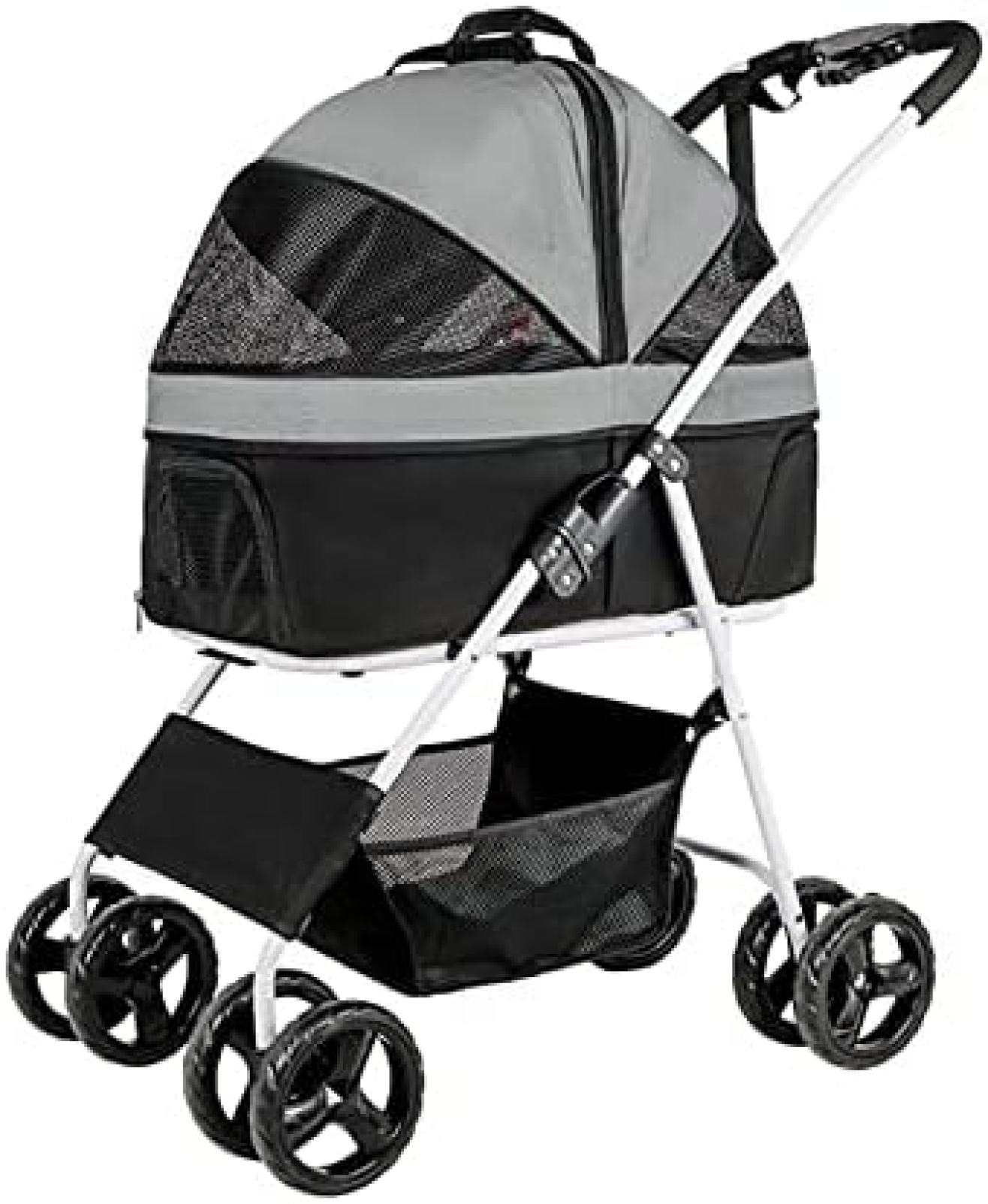 【20%OFFクーポン～】ペットカート ペット用ベビーカー 犬用ベビーカー 猫用ベビーカー 中型犬用ペット犬用ベビーカー、猫犬用ベビーカープレミアム折りたたみ式ペット用ベビーカー2猫用犬用ベビーカー小型犬用ベビーカー通気性犬用