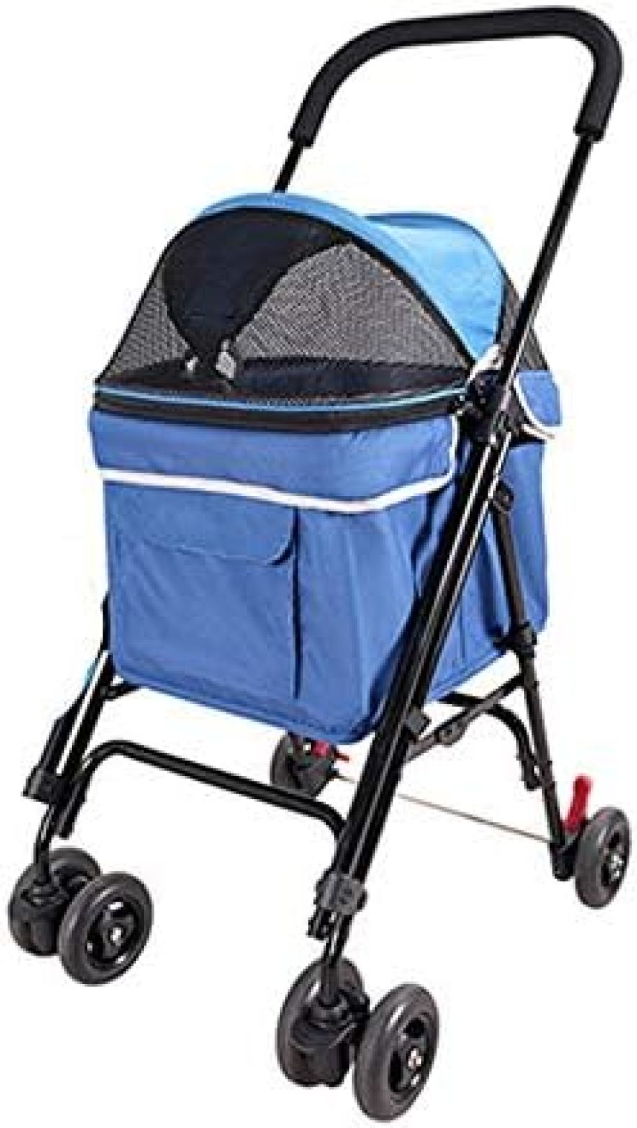 【20%OFFクーポン～】ペットカート ペットベビーカーのハンドル調節可能な犬のカート猫ベビーカーポータブル 持ち運び 便利 57x44x94cm