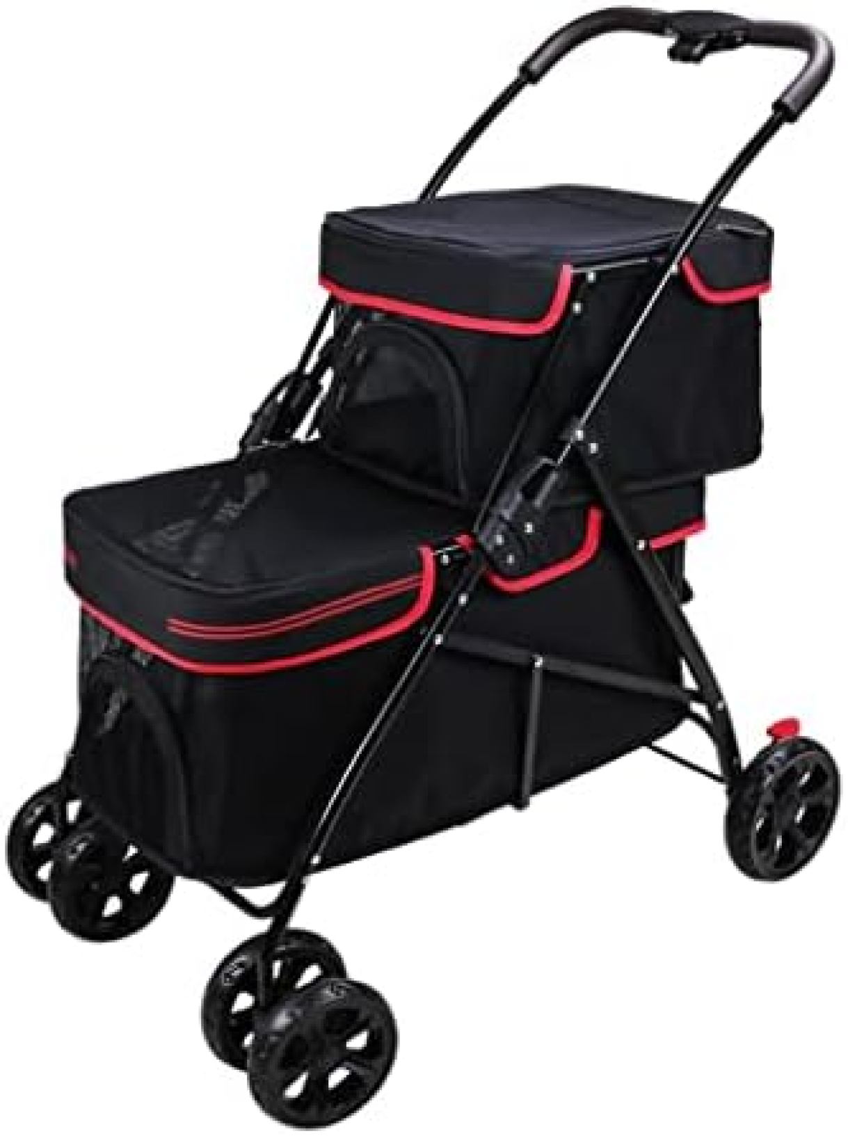【20%OFFクーポン～】ペットカート 2層 ペットベビーカー 犬用ベビーカー、小型中型犬用犬用ベビーカー、大型ベビーカー拡大および拡大犬用ベビーカー小型犬猫用ベビーカーシェアトラベルキャリッジ