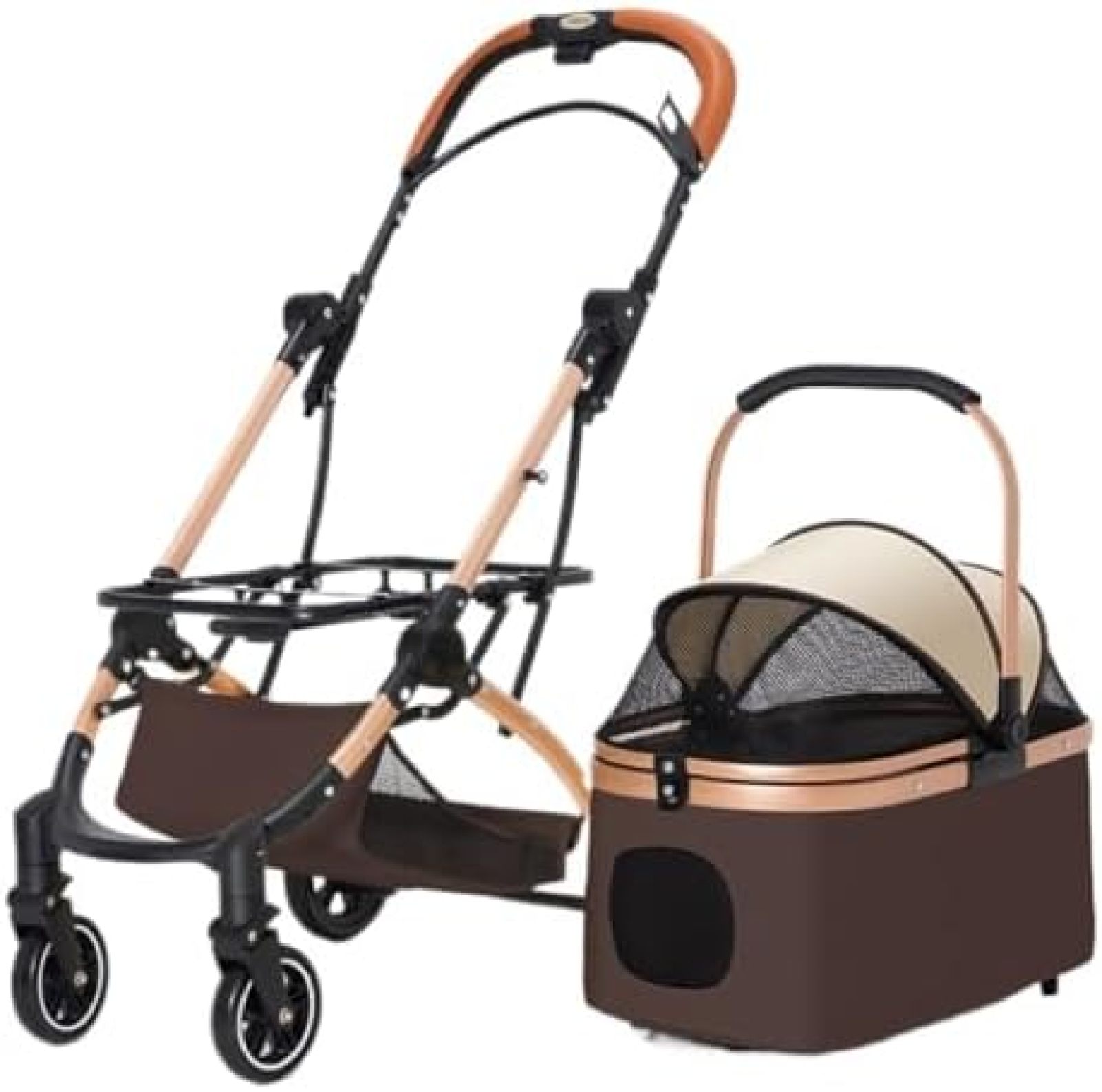 【20%OFFクーポン～】ペットカート ベビーカー バギー 犬 猫 多頭 中型犬 大型犬用 多機能ペットベビーカー 屋外旅行用犬カート ポータブルで折りたたみ可能