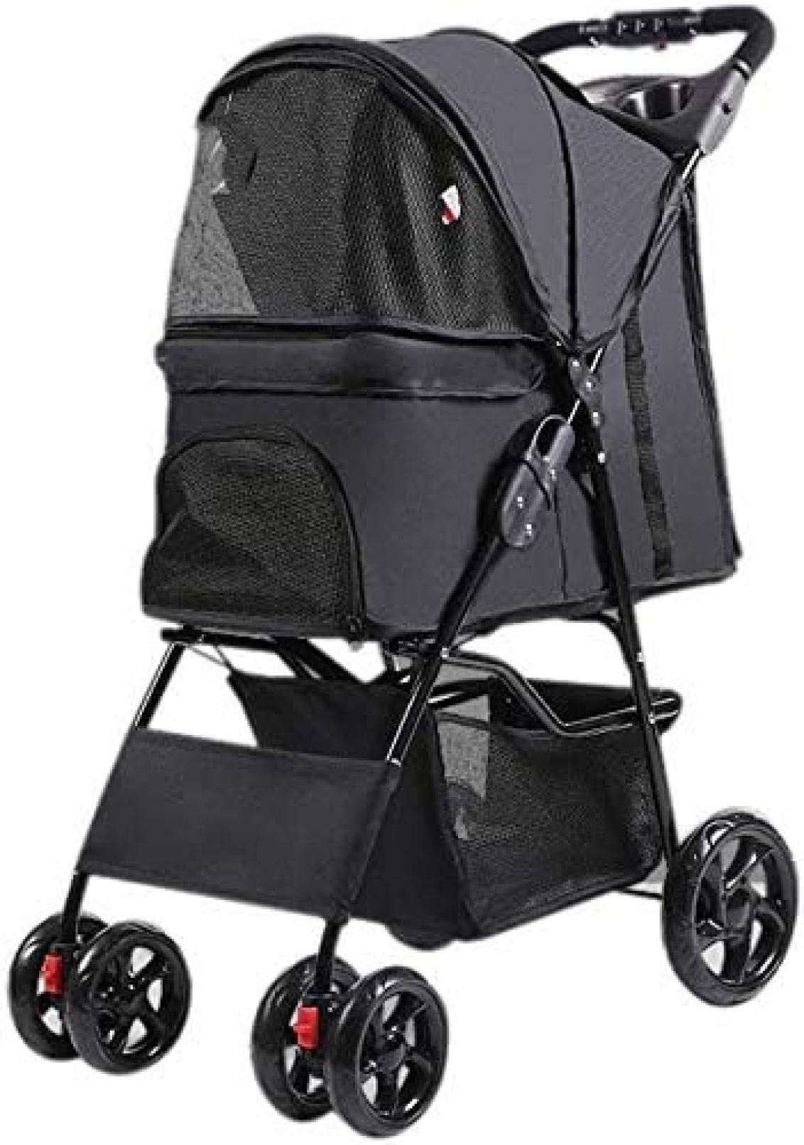 【20%OFFクーポン～】ペットカート ベビーカー バギー 犬 猫 多頭 折りたたみ 小型犬 リード2本付き 多頭 耐荷重15kg 猫 犬 お出かけ 小型犬 多頭 4輪バギー 通気 前も後ろも網窓 介護 ペットバギー 老犬 63,324円