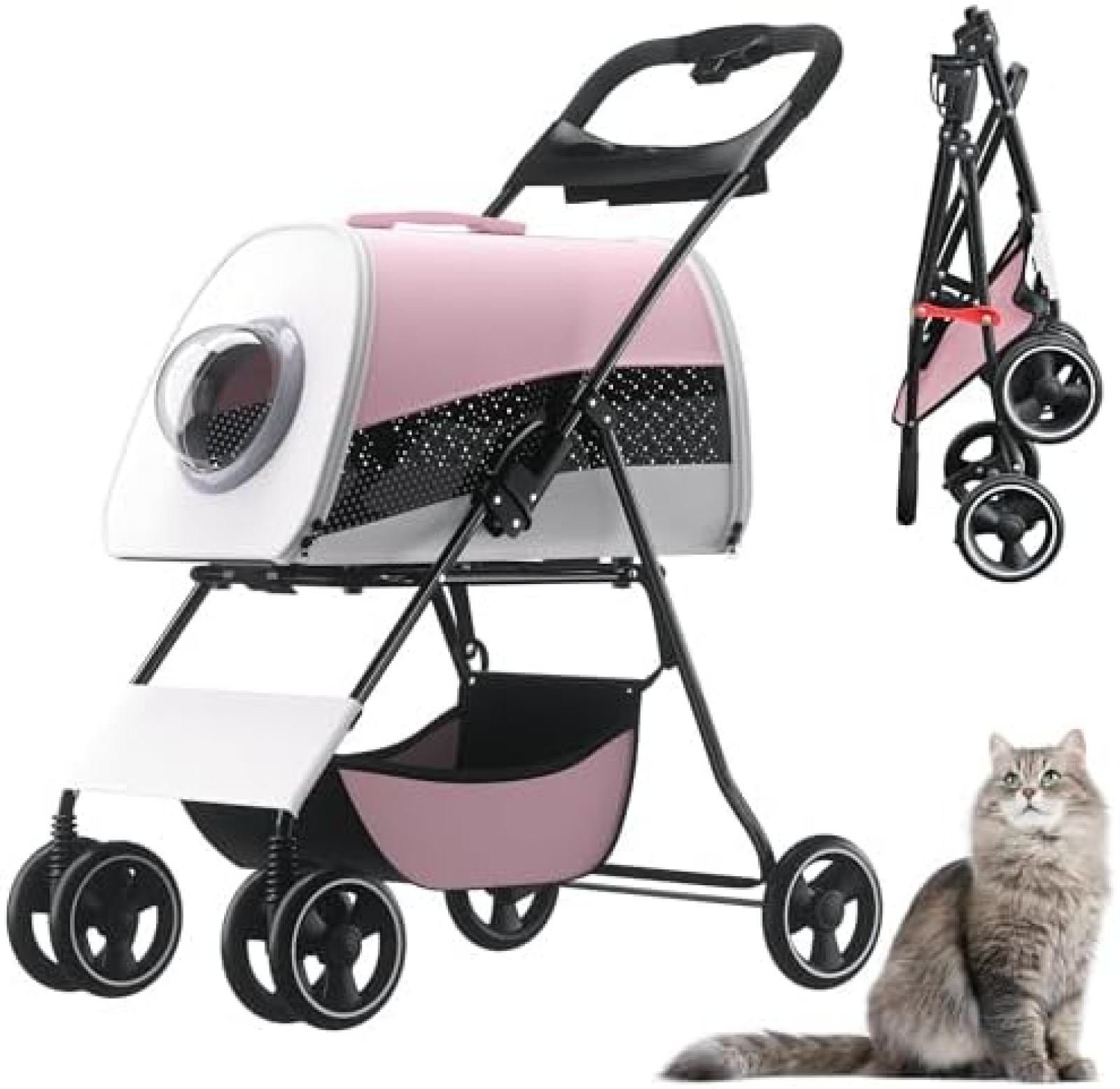 【20%OFFクーポン～】ペットカート ベビーカー バギー 犬 猫 多頭 分離型 折りたたみ ペットバギー アルミ軽量 3WAYモデル 多機能 犬用カート 猫 カート 前輪回転360°後輪ブレーキ 飛び出し防止 猫小型犬中型犬