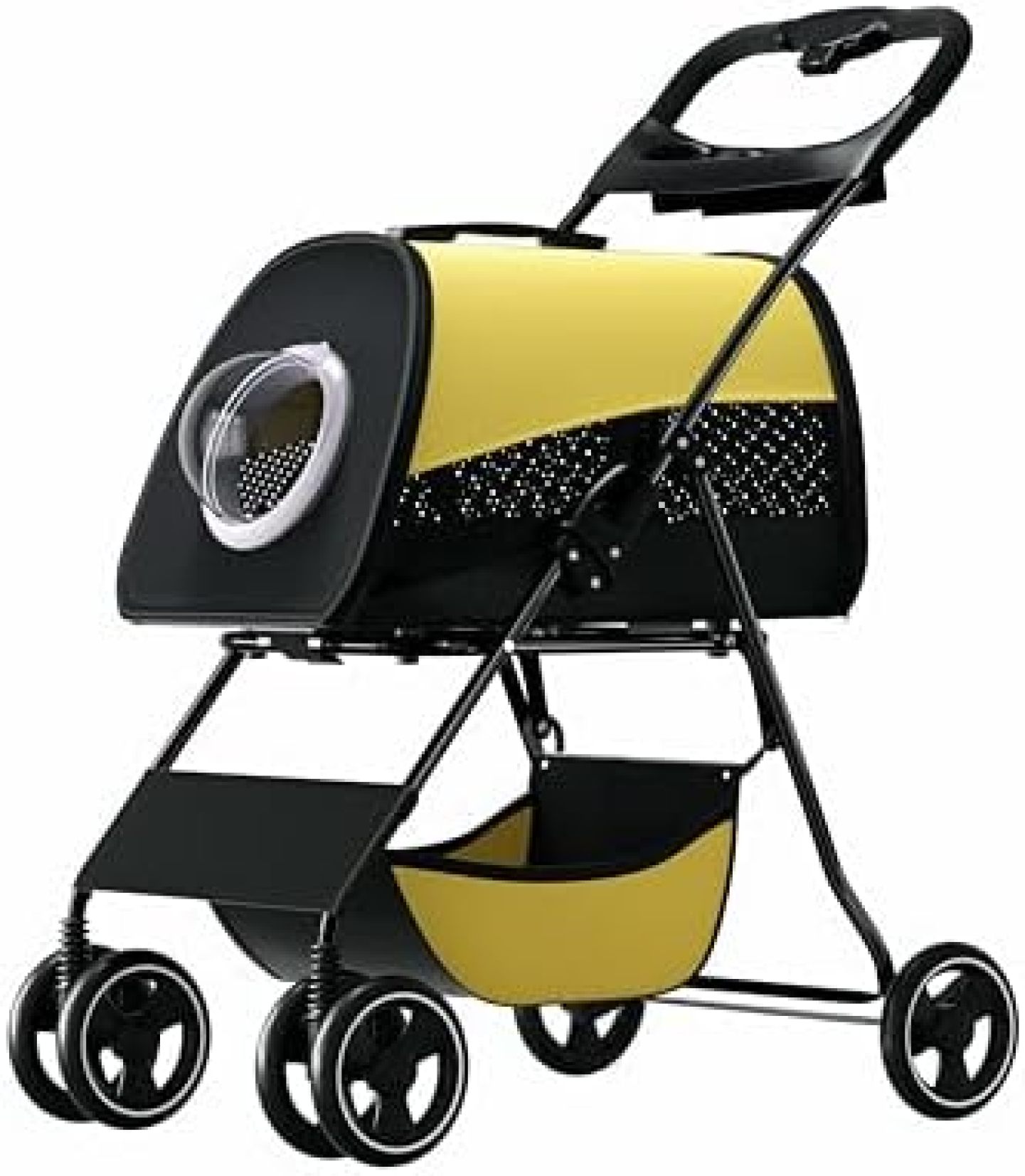 【20%OFFクーポン～】ペットカート 分離型 ペットバギー 軽量コンパクト 多機能 ワンタッチ 3Way 折りたたみ 4輪 前輪360°回転 後輪ブレーキ付 飛び出し防止 猫犬用ベビーカー 猫犬兼用 猫 散歩 外出便利 組み