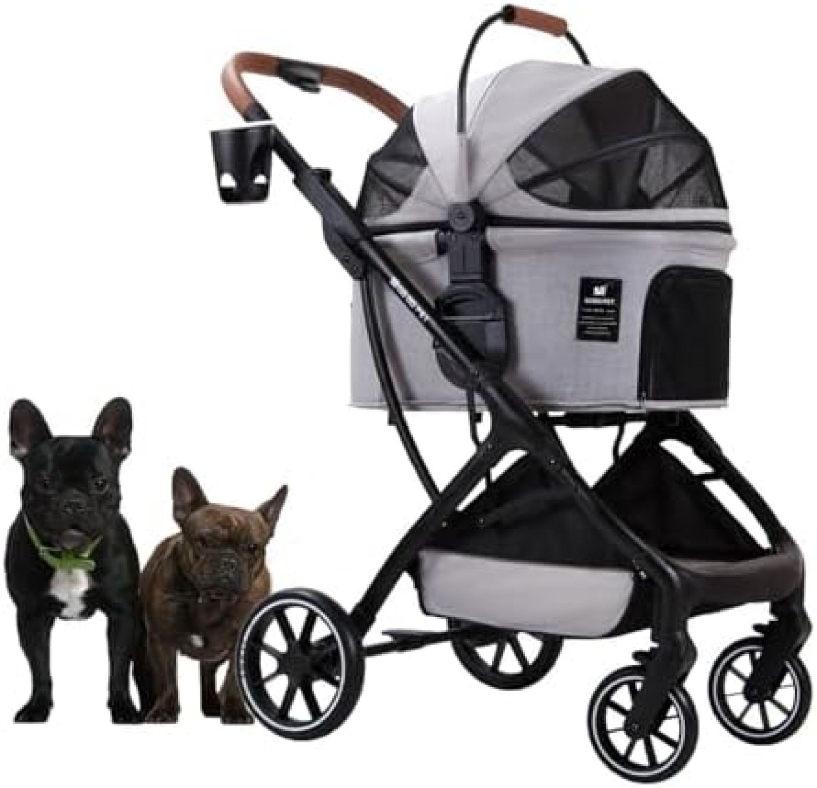 【20%OFFクーポン～】ペットカート 犬 ベビーカー 4輪 犬用カート 小型犬 猫 ワンタッチ折り畳み コンパクト收? 自立式 ペットバギー犬介護用カート軽量前輪360°回転 後輪ブレーキ付 飛び出し防止 組み立て簡単 耐荷