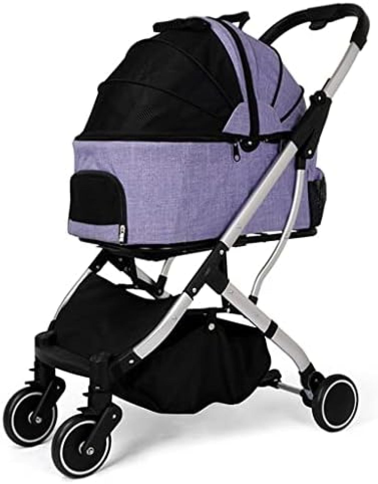 【20%OFFクーポン～】ペット用犬用ベビーカー 中型犬用 44ポンド 猫 犬用乳母車 プレミアム ペット用ベビーカー カート 猫用ベビーカー キャリッジ (パープル)