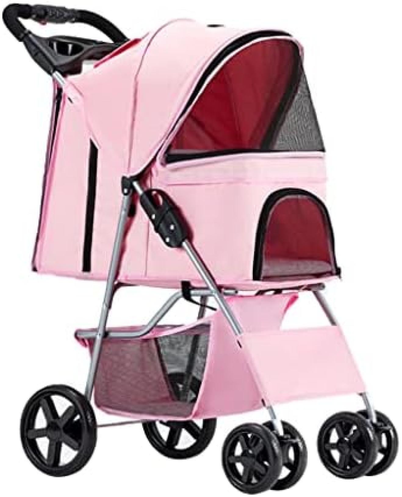 【20%OFFクーポン～】ペットカート ベビーカー バギー 犬 猫 多頭 犬用乳母車 ペット用ベビーカー 小型中型犬と猫用 犬と猫のベビーカー 折りたたみ式ペットトラベルキャリアカート プレミアム犬用ベビーカー