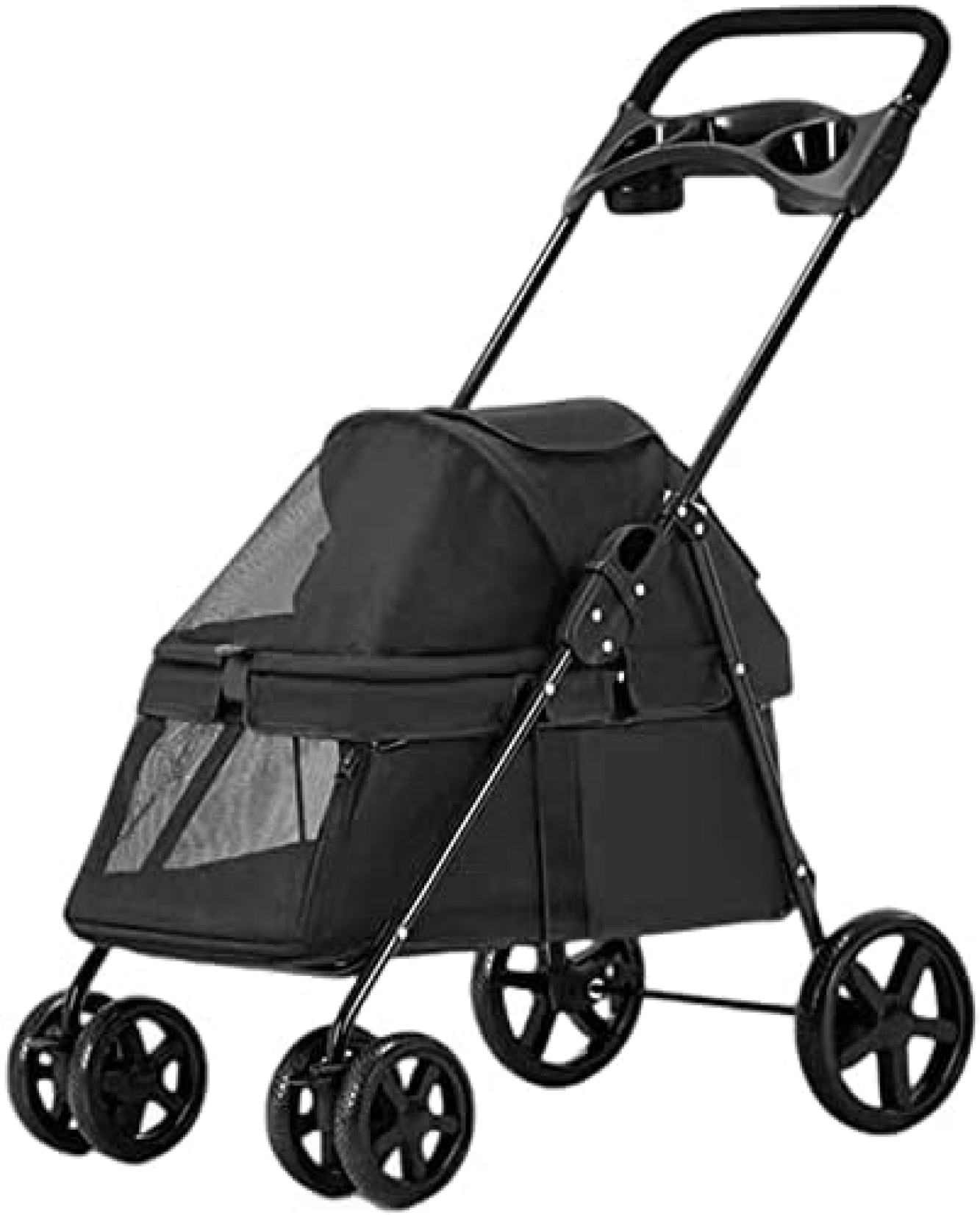 【20%OFFクーポン～】ペットカート ベビーカー バギー 犬 猫 多頭 折りたたみ 猫用のペットベビーカー 犬のペットベビーカー 多機能ペットカート レインカバー付き 小さな犬用の絶妙な犬の乳母車小型犬用の軽量犬のベビーカー