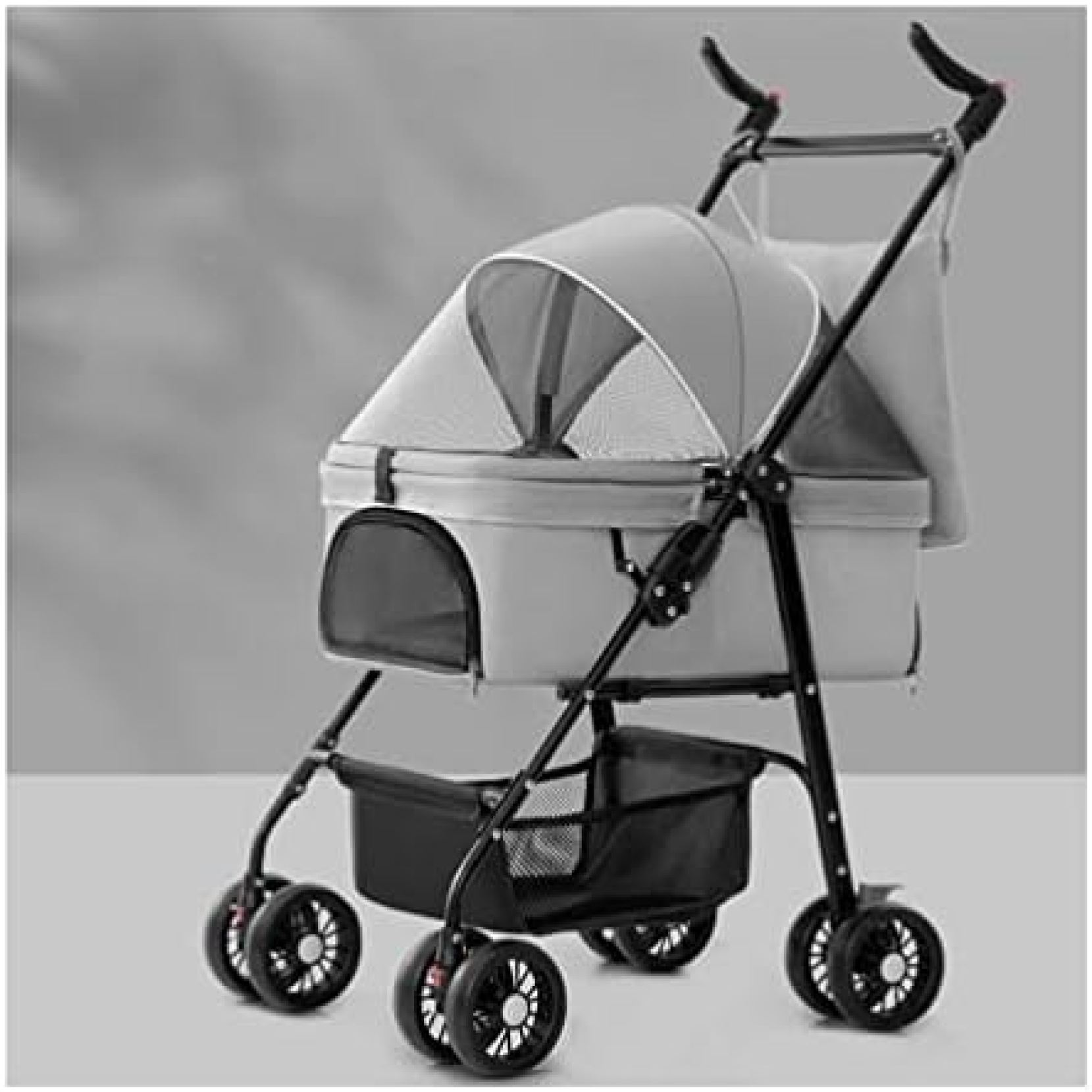 【20%OFFクーポン～】ペットカート ベビーカー バギー 犬 猫 多頭 携帯用ペットベビーカー 折りたたみ式の小さな 中身のペット猫と犬のジョギングベビーカー 最大20kg