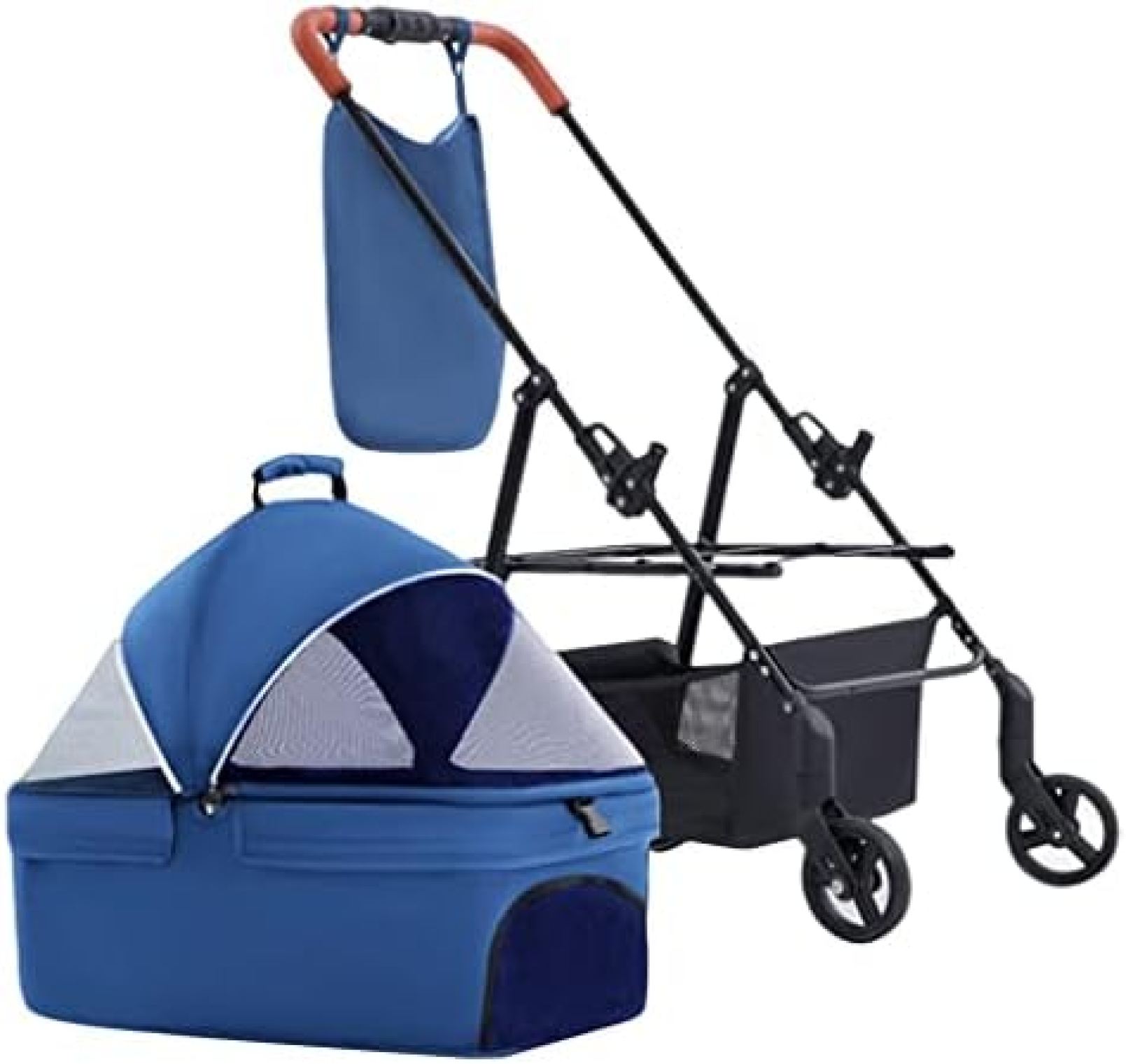 【20%OFFクーポン～】ペットカート ベビーカー バギー 犬 猫 多頭 小型犬用のペットベビーカークリアランス ペット猫犬犬の犬の犬用トロリートラベルキャリッジ 取り外し可能なペットカート犬の乳母車の小型犬と猫用のベビーカー