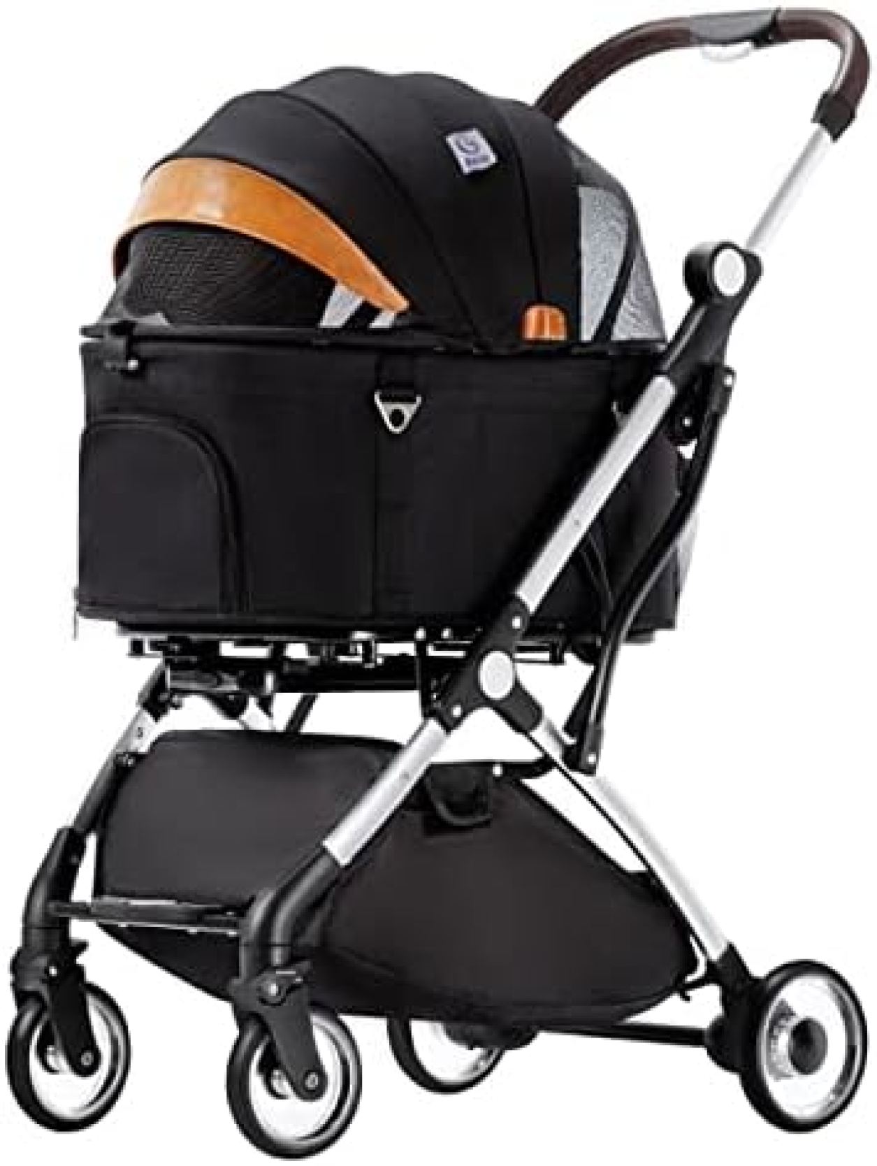 【20%OFFクーポン～】ペットカート ベビーカー バギー 犬 猫 多頭 中型小型犬用ペットストローラー 大容量犬用ストローラー 取り外し可能なキャリア付 きの折りたたみ式 4輪猫用カート カーシート最大積載量 15Kg