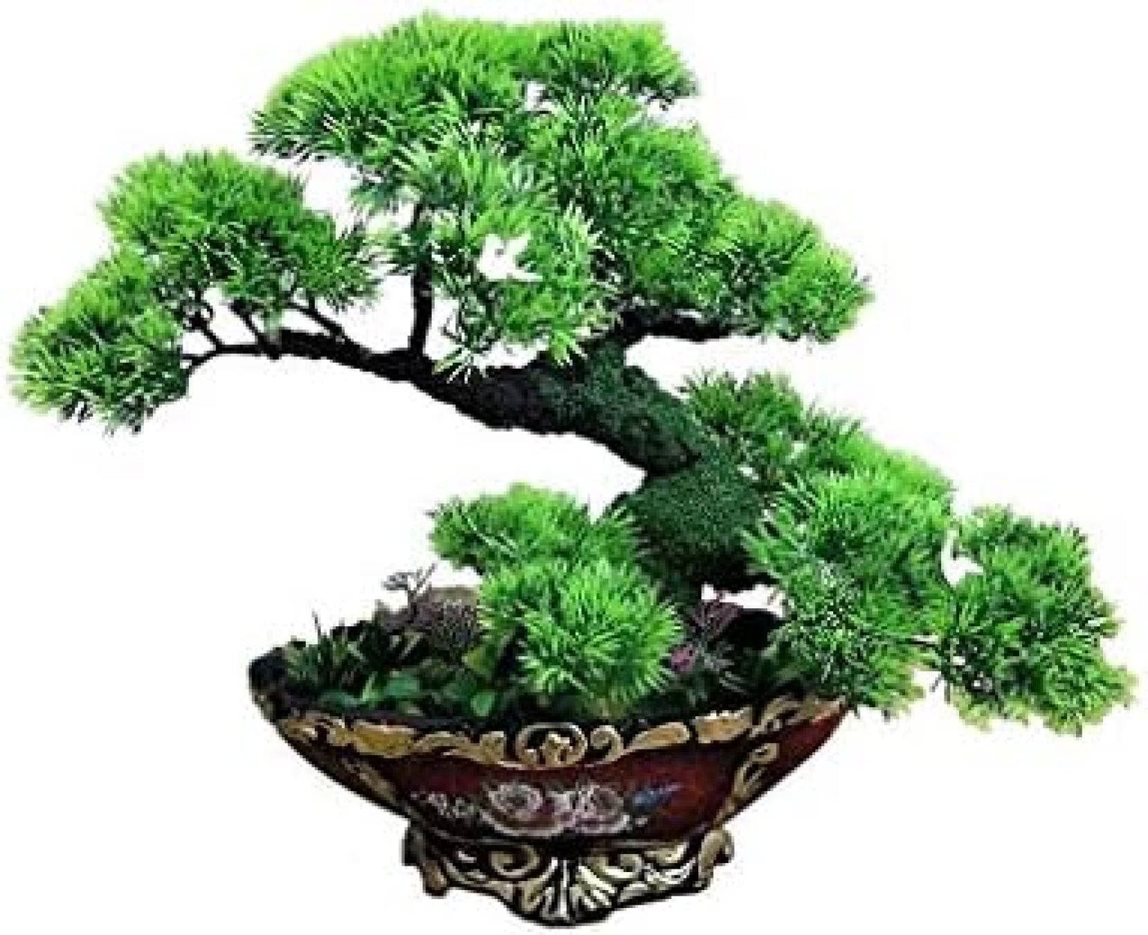 【20%OFFクーポン】人工観葉植物 シミュレーションツリー 松偽植物屋外ガーデンホームオフィス装飾シミュレーションツリー人工盆栽鉢植え植物 人工盆栽｜Yokos