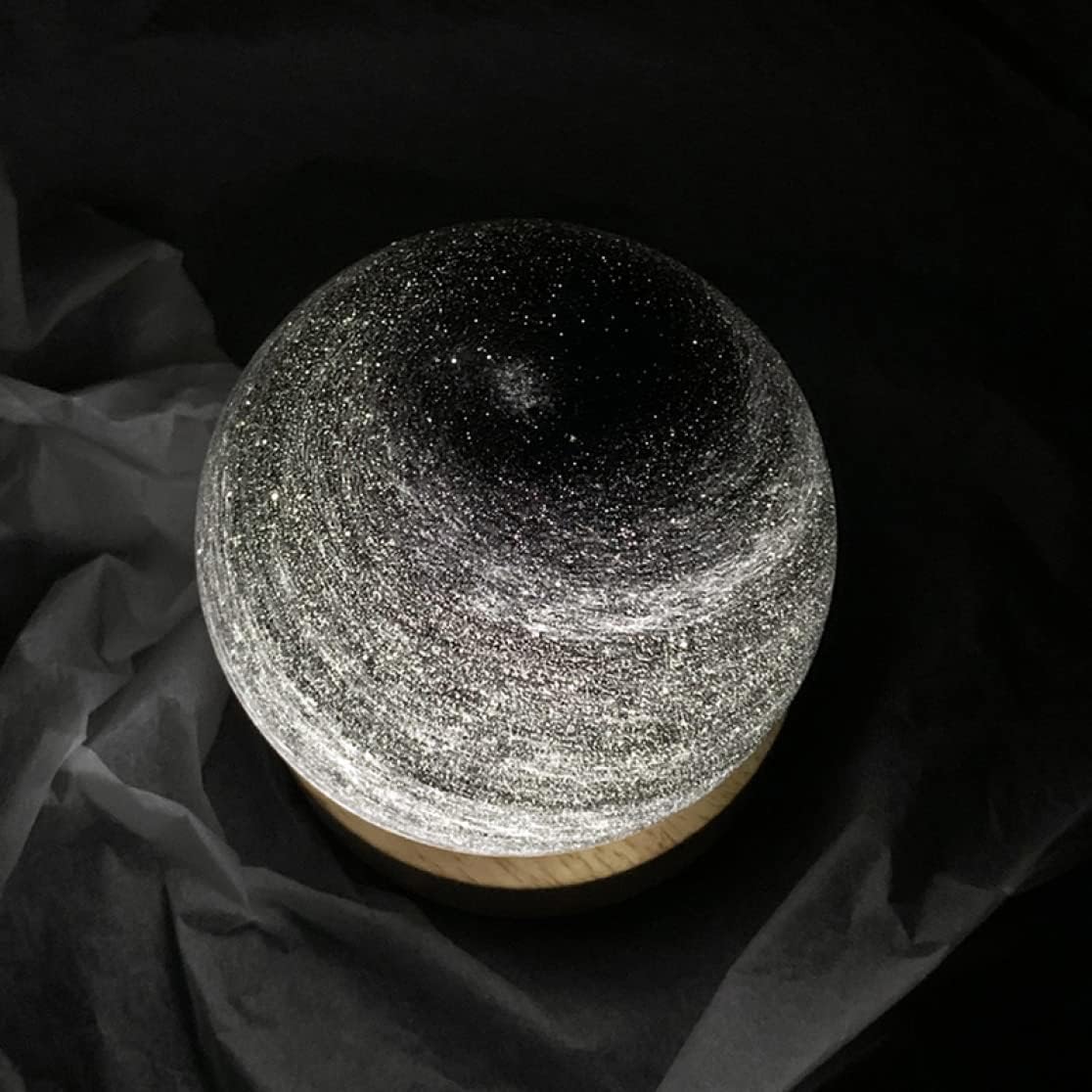 間接照明 ボールランプ ガラス細工 ガラス玉 おしゃれなインテリア 人工クリスタル 太陽系 宇宙 面白い 8cm 癒し 高級 プレゼント インテリア装飾 工芸品 ホームデコレーション おもしろオブジェ