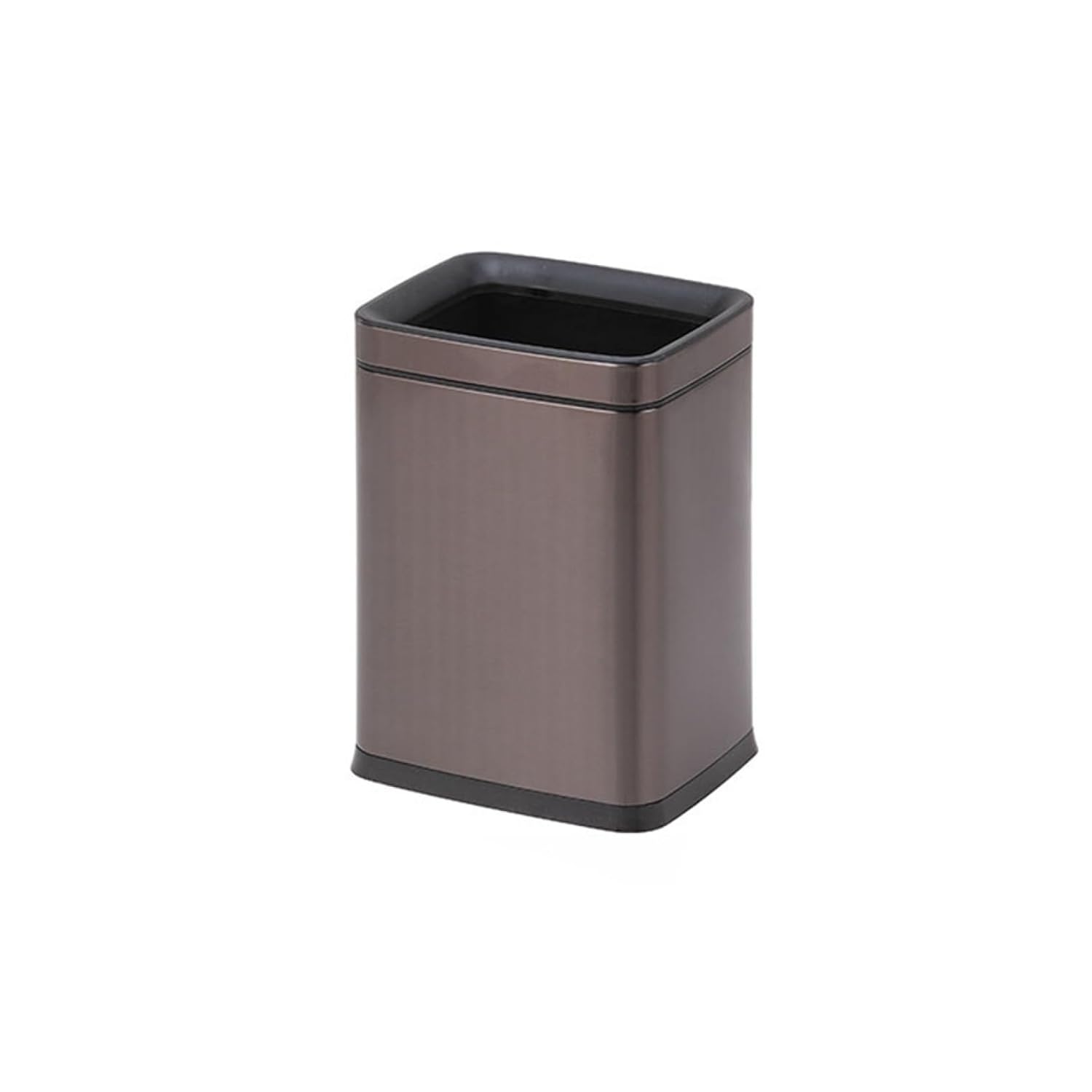 ゴミ箱 フタなし 10L ダストボックス 角型 ごみ箱 ゴミ袋が見えない おしゃれ スリム シンプル 抗菌 キッチン リビングルーム 部屋 トイレ 浴室 オフィス用 スチール グレー