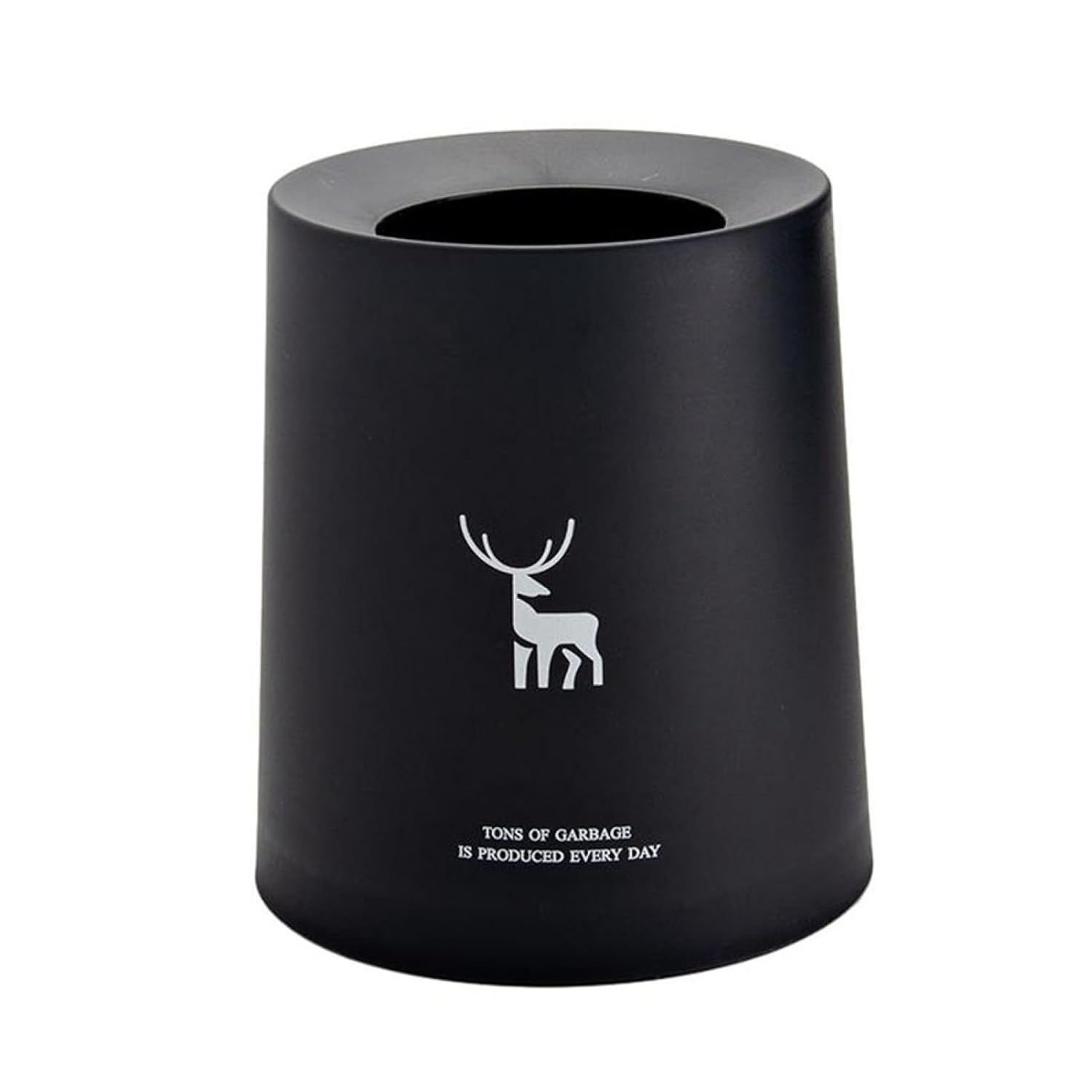 ゴミ箱 フタなし 12L ダストボックス 丸型 ごみ箱 ゴミ袋が見えない スリム おしゃれ シンプル 抗菌 部屋 キッチン リビングルーム トイレ 浴室 オフィス用 プラスチック ブラック