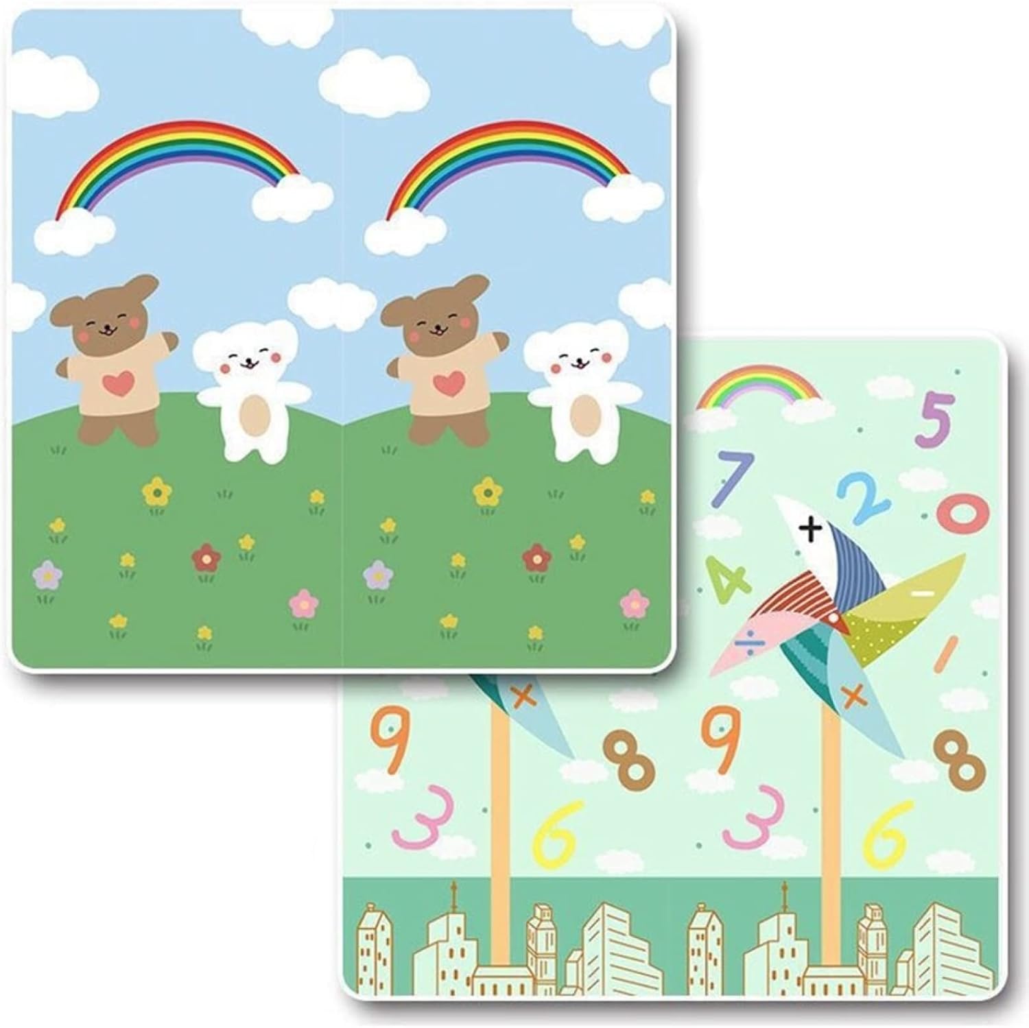 ベビーマット 200*180*1cm ベビープレイマット 折りたたみ 子供 薄手 厚手 キッズ用プレイマット ジョイントマット 防水 防音 清掃簡単 衝撃緩和 収納 安全素材 出産祝い ルームマット
