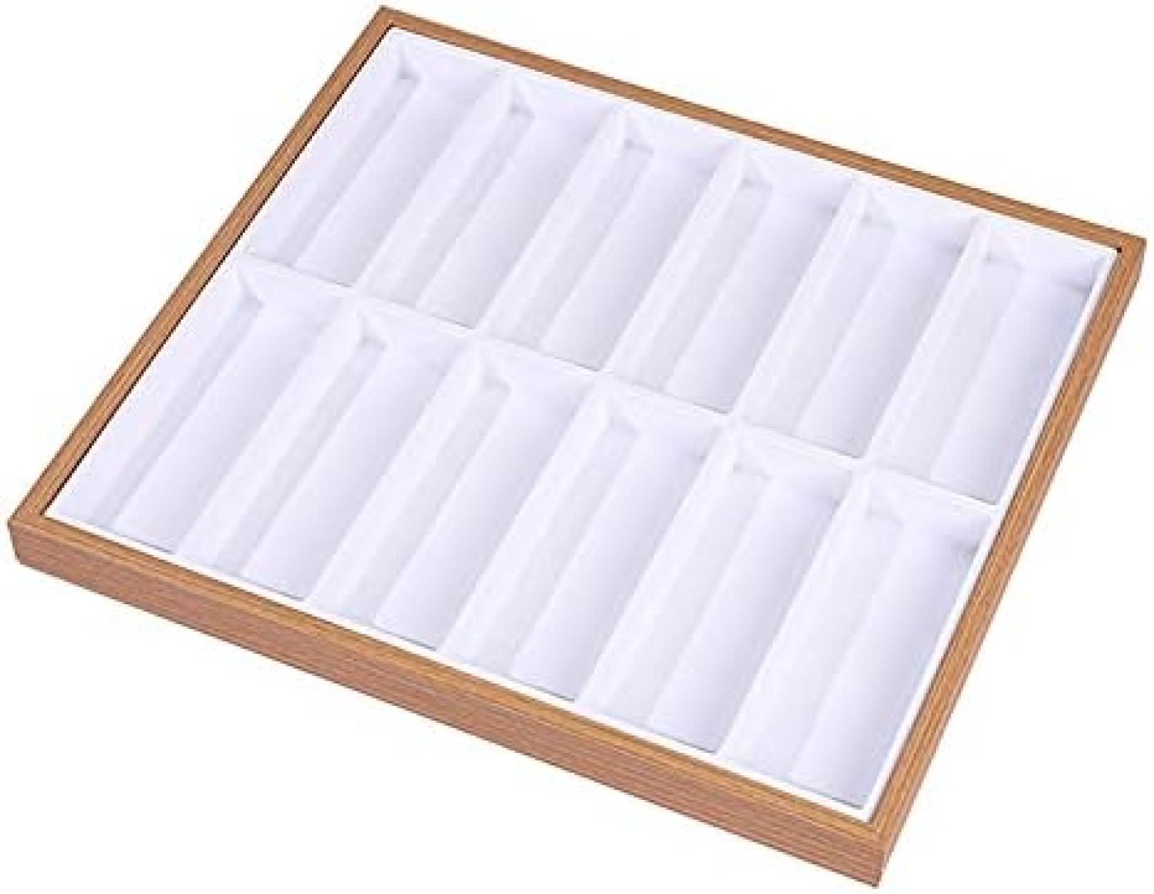 【20%OFFクーポン～】眼鏡ホルダースタンド 木製7/12/18コンパートメント眼鏡ディスプレイオーガナイザー開いた上眼鏡サングラス収納ケースボックスアイウェアトレイスタンド サングラスラック