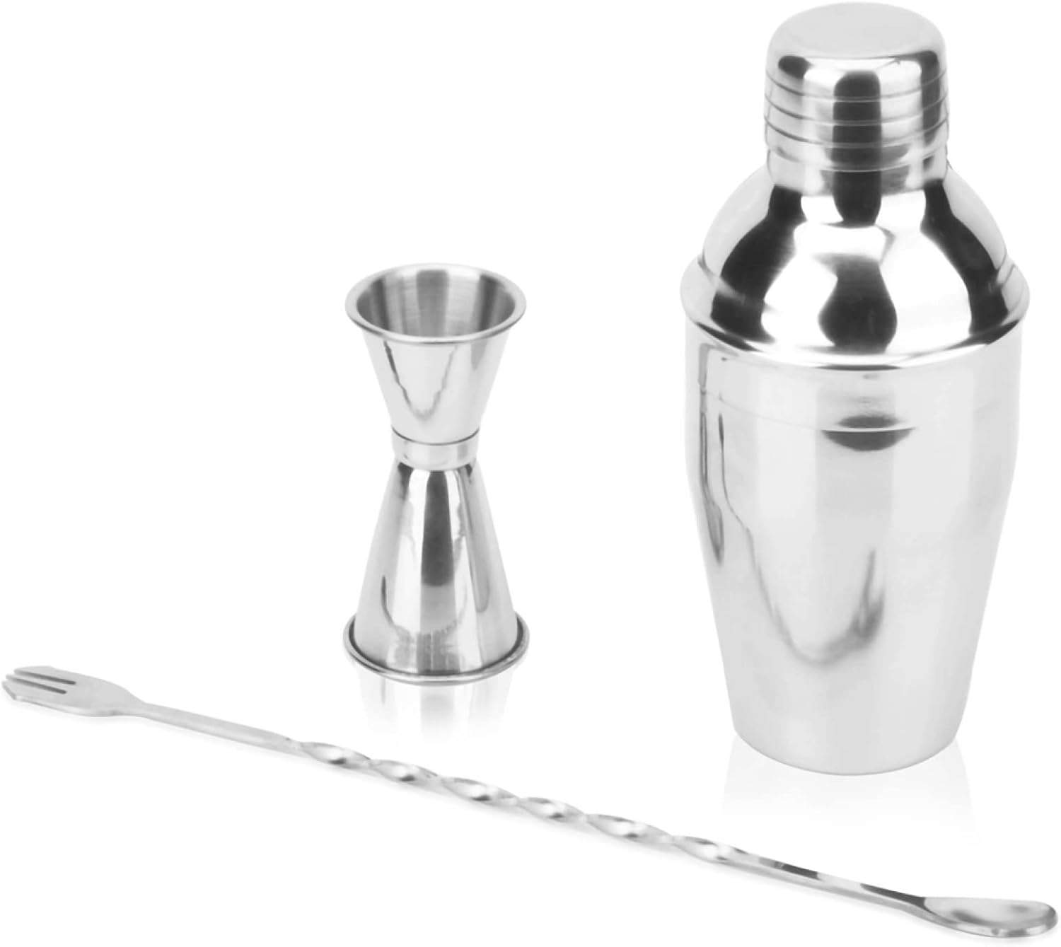 【20%OFFクーポン～】カクテルシェーカーセット ステンレス製 3点セット 350ml 練習 父の日 プレゼント 贈り物 バーテンダー ワイン 酒 バー用 ホーム キット カクテル 業務用 自家製 バーテンダー 最高ツール