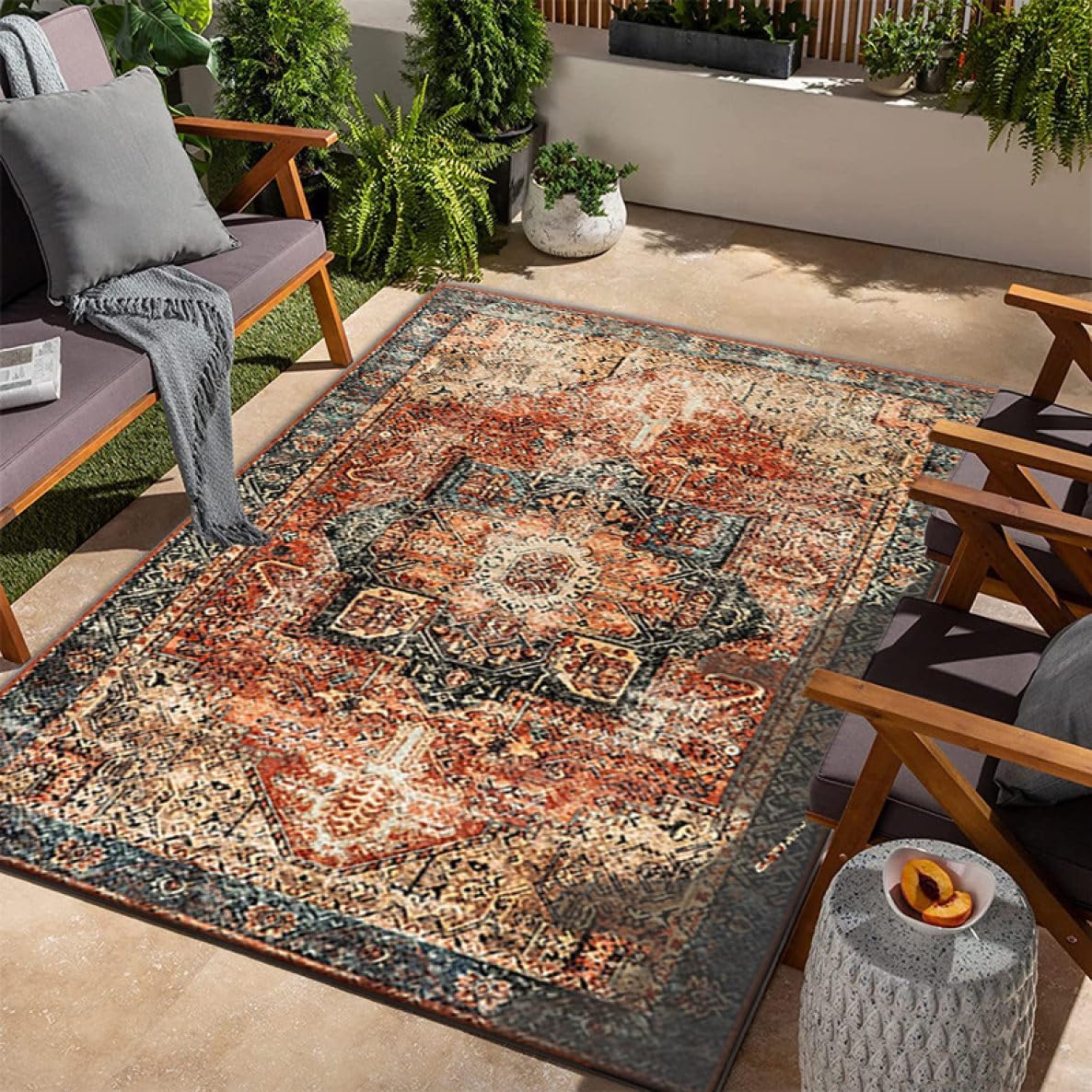 【20%OFFクーポン】カーペット ペルシャ風 120*160cm エスニック ラグ モロッコ 西海岸風 一人暮らし デザイン05 お洒落 冬用 アジアン ふわふわ 子供部屋 ピンク 折りたたみ 厚手 滑り止め おしゃれ か