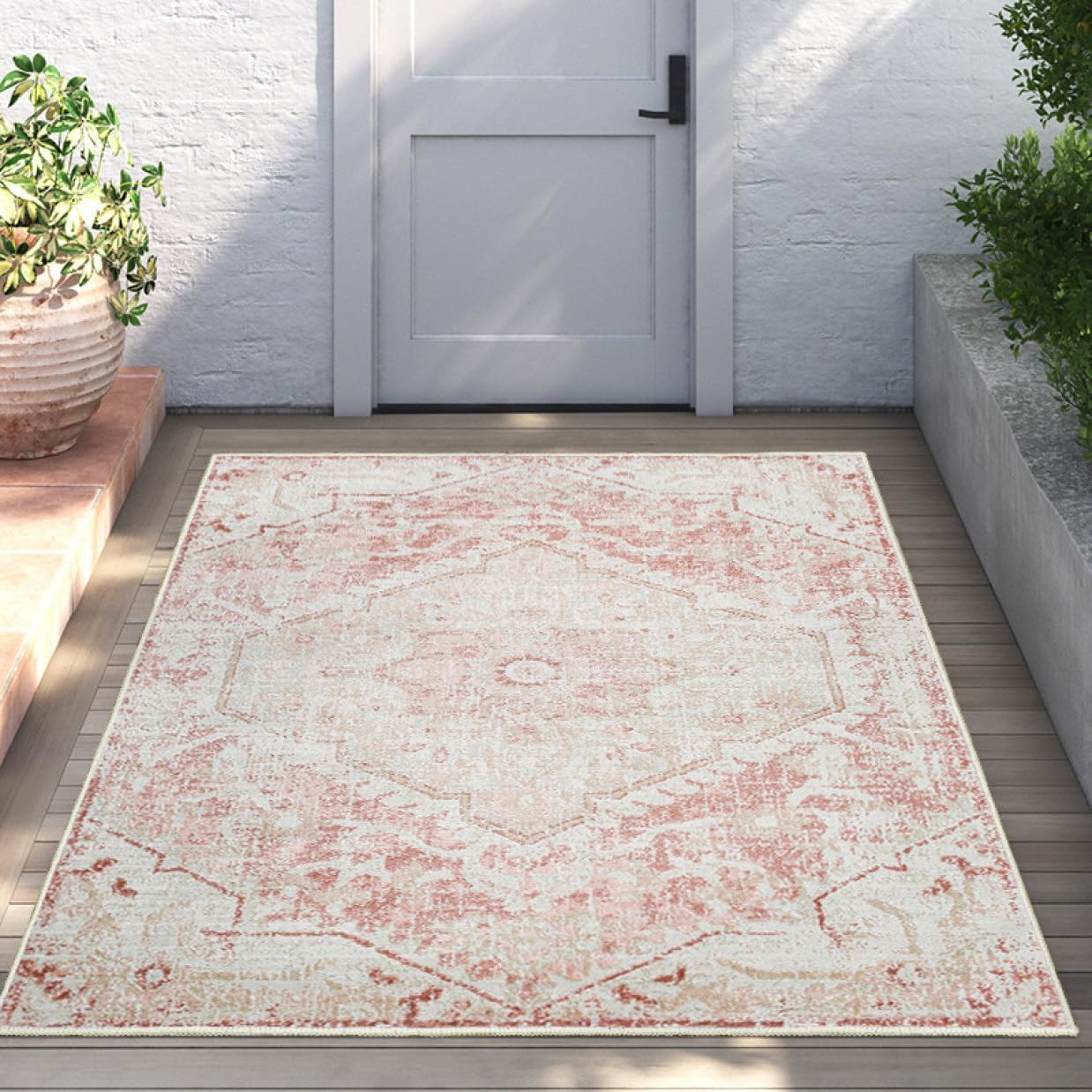 【20%OFFクーポン】ペルシャ柄 ラグ カラー7 カーペット 80*120cm オリエント 玄関 タイプ ラグマット プリント リビングマット ヨーロピアン 西海岸風 冷房対応 床暖房対応 キズ防止 モロッカン柄 ペルシャ