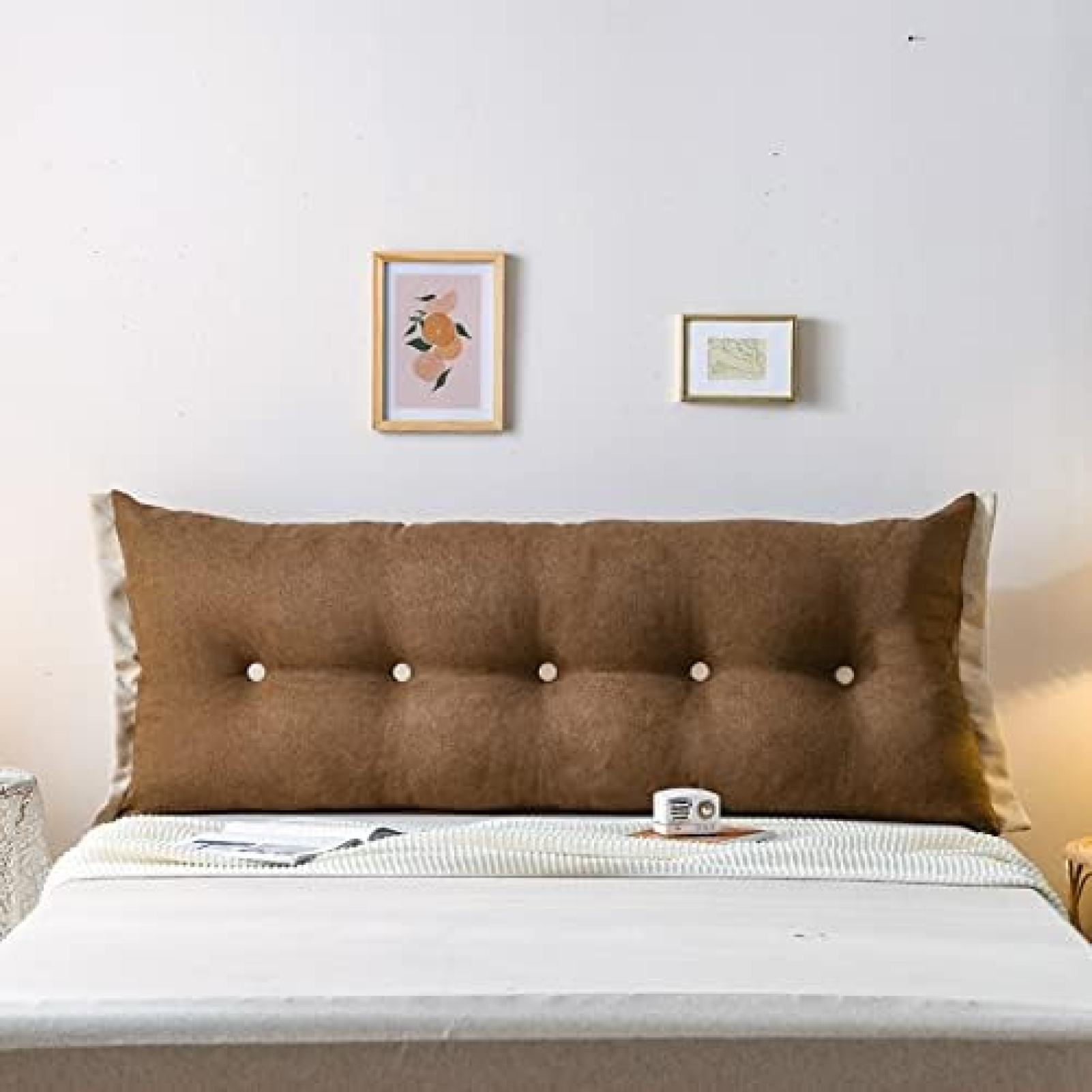 【20%OFFクーポン】三角 ウェッジ クッション 200*60cm 120*60cm ウェッジ枕 ヘッドボードベッド背もたれ 枕 洗える ブラウン プレゼント用 単色 ウェッジ枕 三角ヘッドボードクッション 背もたれ位置サ|Yokos