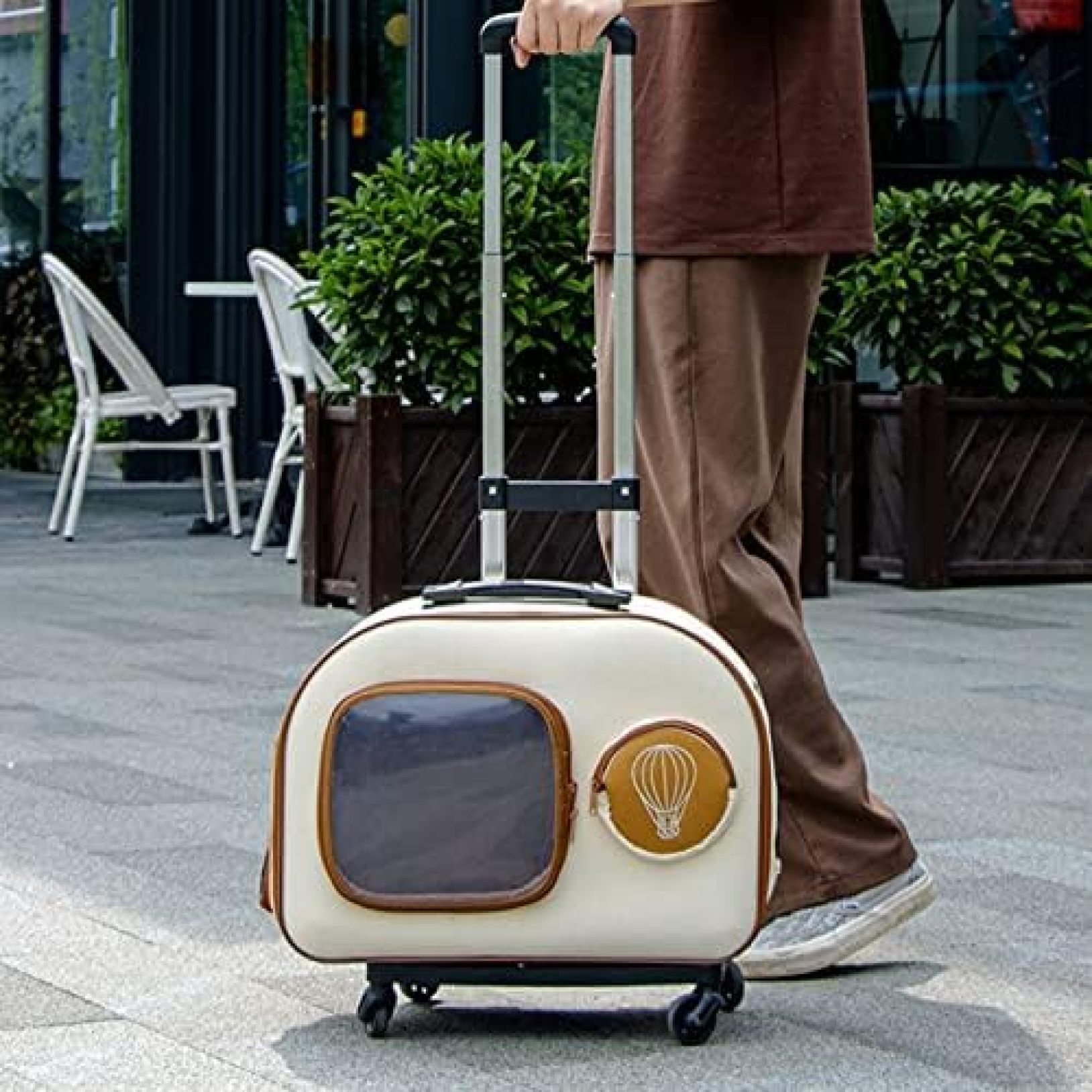 【20%OFFクーポン～】ペットキャリーバッグ キャスター付き 犬 キャリーバッグ 猫キャリーリュック ペットキャリー バッグ 変形しない 軽量 通気性 犬猫用 キャリーカート お出かけバッグ 車載 ドライブ 旅行 キャンピン
