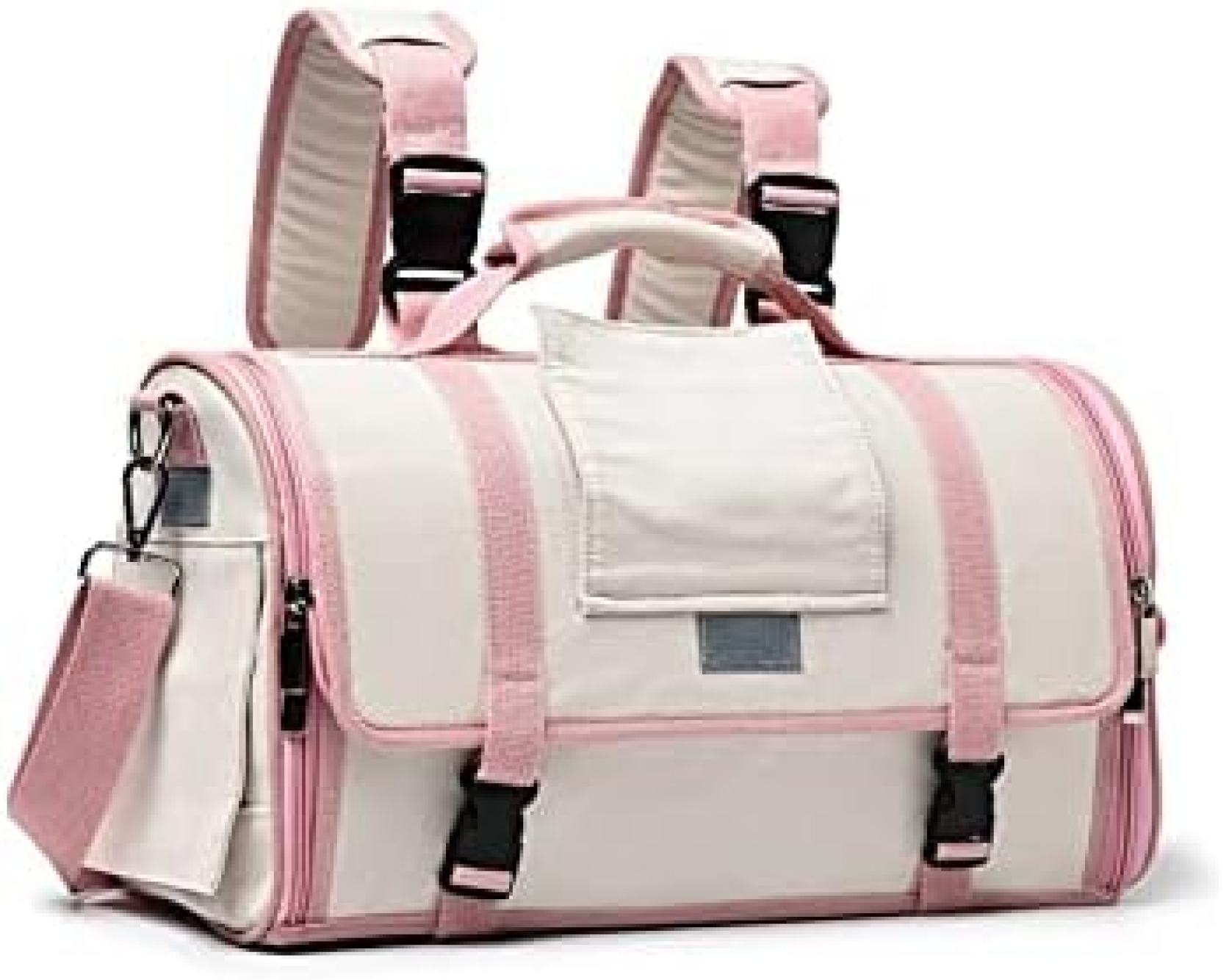 【20%OFFクーポン~】猫キャリー ペットキャリーバッグ 猫用リュック型 猫キャリー リュック 小型犬 3way 手提げ 肩掛け ショルダー付き キャンバス 軽量 耐荷重7.5Kg 通気 リュック S 旅行 ホワイト ペット|Yokos
