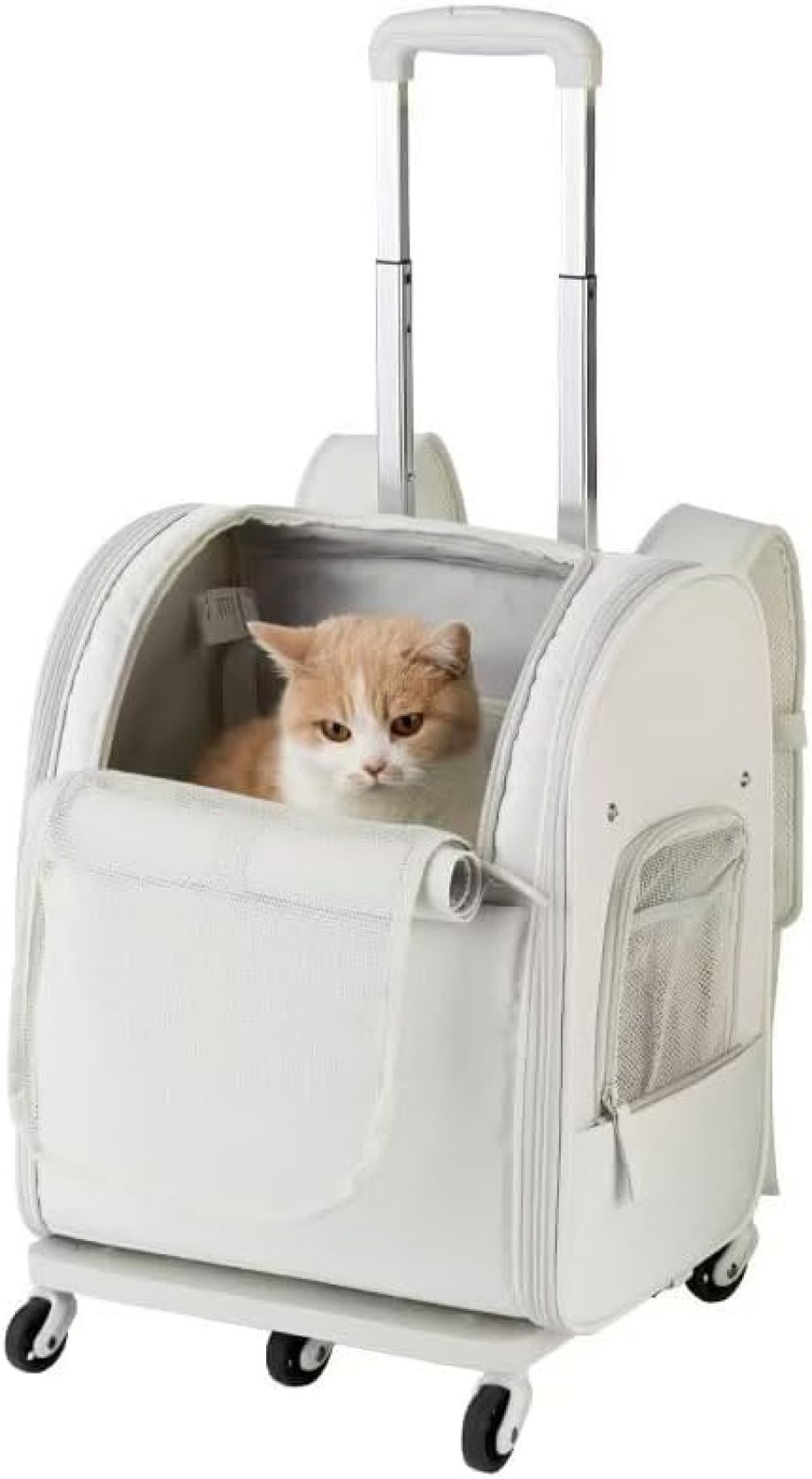 【20%OFFクーポン～】猫 ペットキャリー バッグ 3way キャスター付き 中?大型猫?小型犬?うさぎ用 リュック 折りたたみ 軽量 10kg耐荷重 通気性 携帯便利 旅行 キャンピング 通院 新幹線 散歩 外出用 災害避