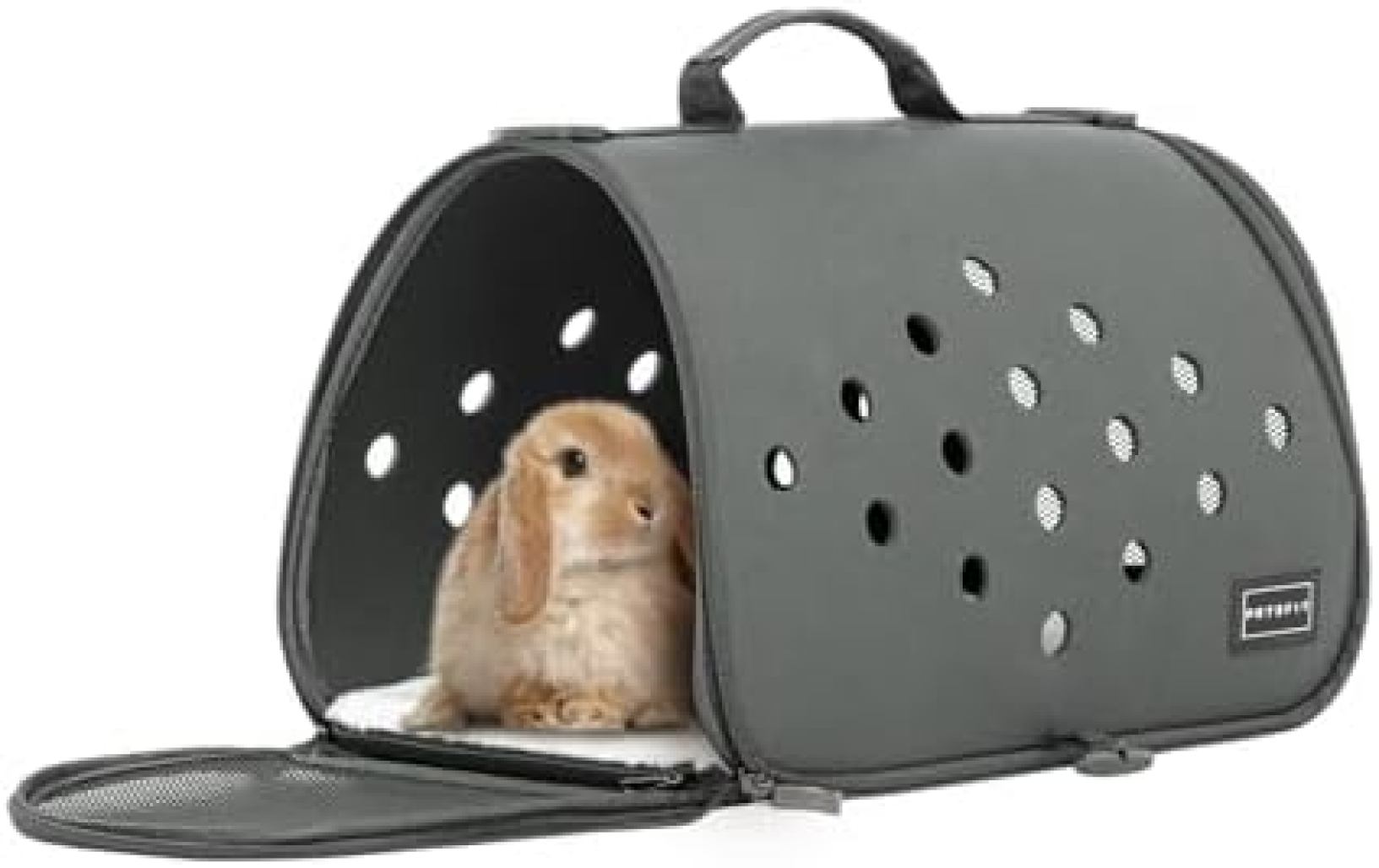 【20%OFFクーポン～】ペットキャリーバッグ うさぎ モルモット フェレット 猫用 小型犬 マット付き 折りたたみ 通気性 （車載/手提げ/肩掛け） グレー/ブラウン選択可能 6,497円