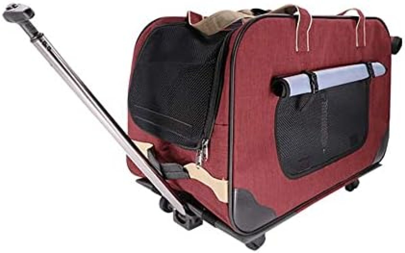 【20%OFFクーポン～】犬猫兼用キャリーカート キャスター付き キャリー?コンテナ 35kgまで 手提げ 車載 中型犬?小型犬対応 ペットキャリー 犬用キャリーバッグ 犬 鞄 カート 折り畳み可 省スペース ペット用 旅行