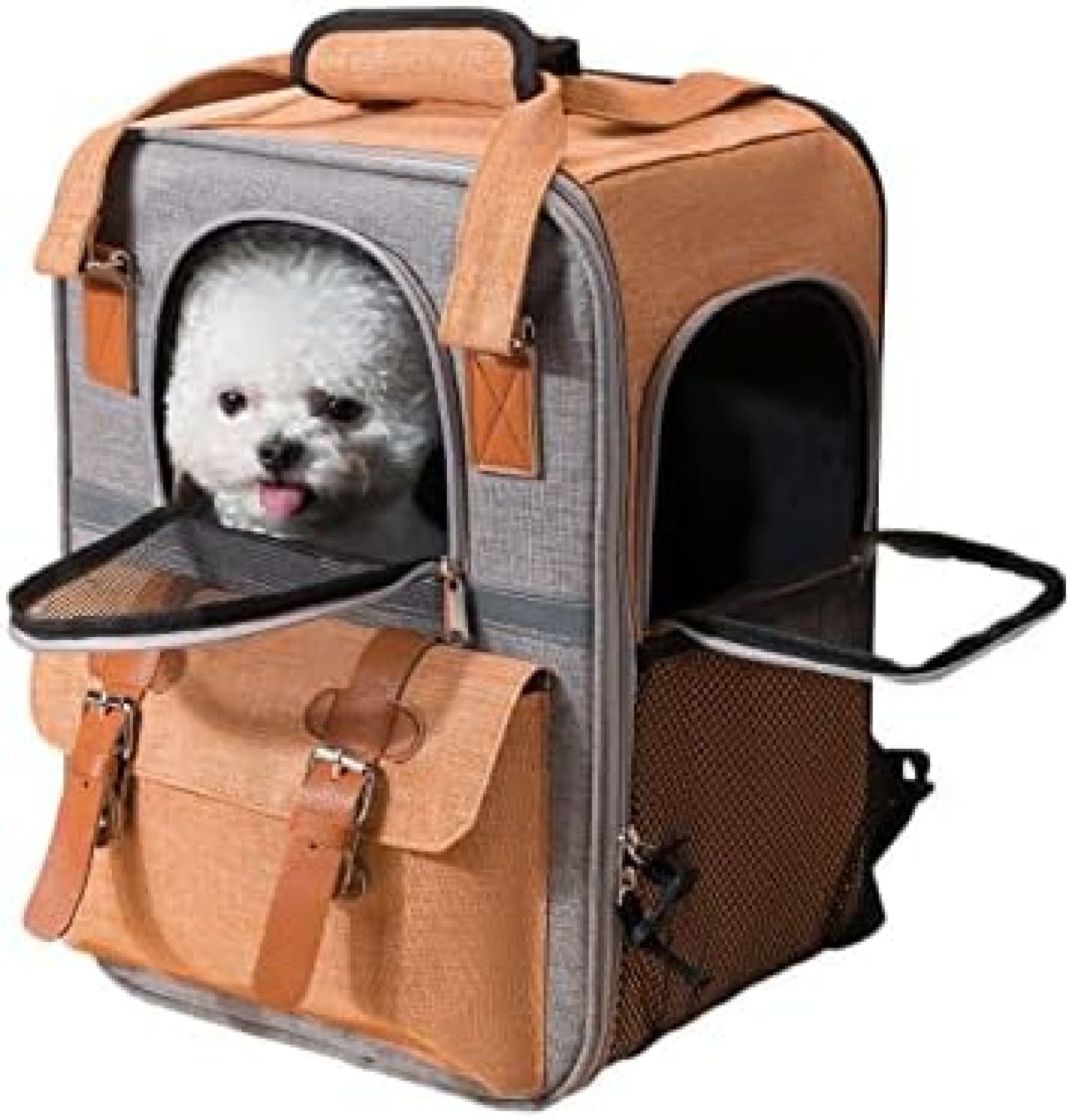 【20%OFFクーポン～】犬 猫 キャリーバッグ リュック ペット 犬 キャリーケース 中型犬 大容量 耐荷重10kg 旅行 通院 散歩 折り畳可 (オレンジ)