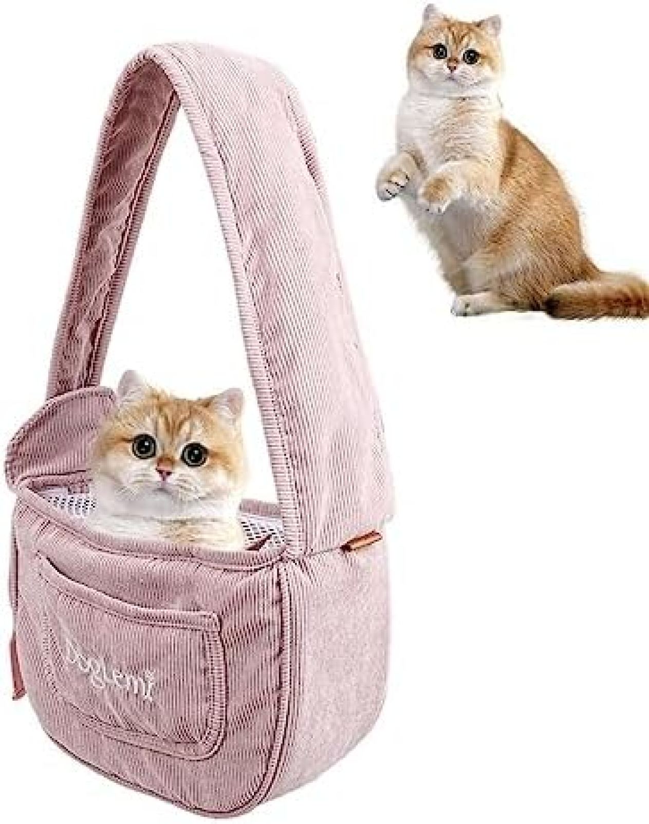 【20%OFFクーポン～】犬用キャリアスリング 防水ペットスリングキャリア 子犬猫用通気性メッシュバッグ 底部サポート付き 調節可能なパッド入りショルダーストラップ 屋外ハンズフリー旅行用 猫のキャリア ポーチ、旅行安全なス