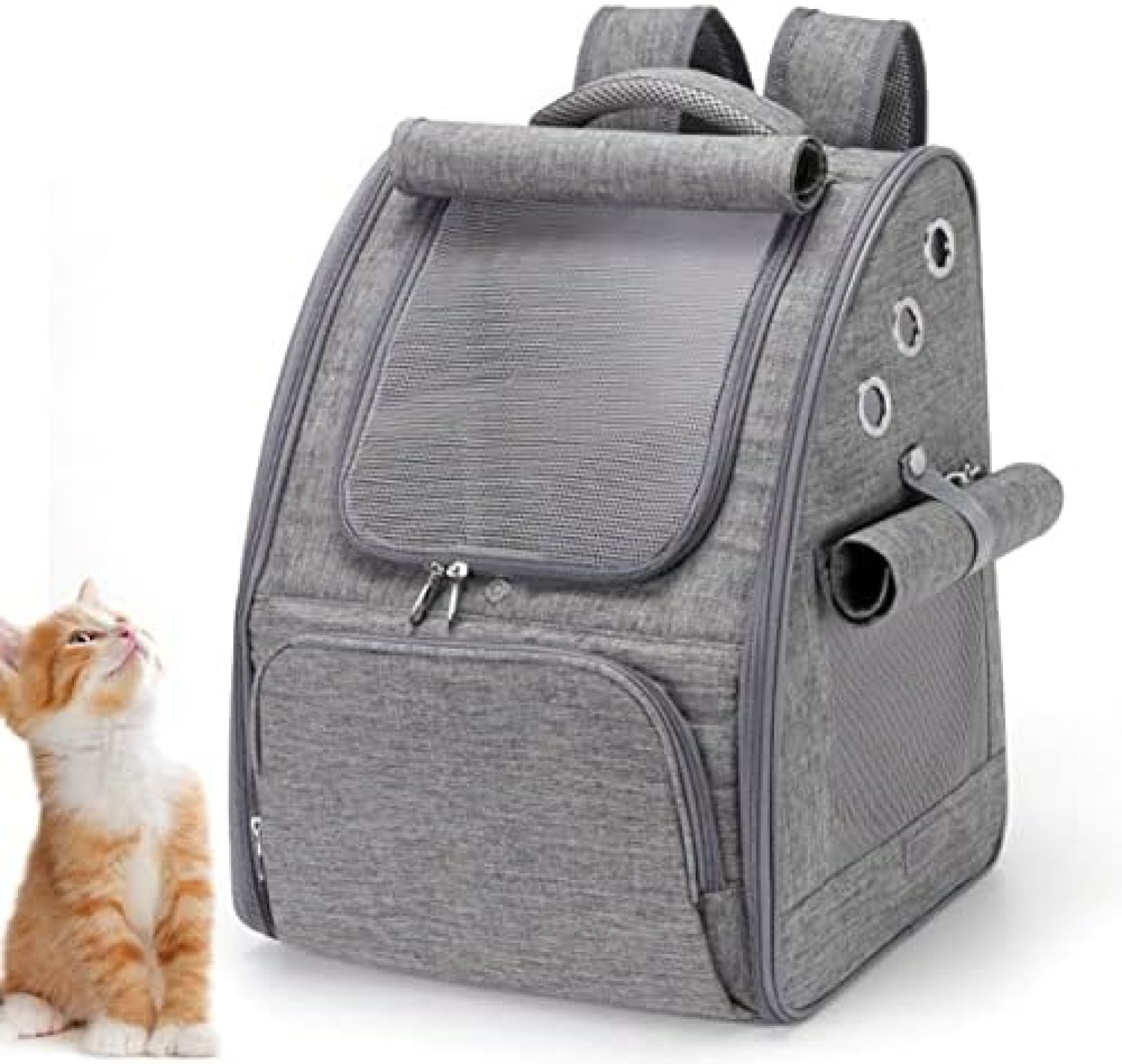 【20%OFFクーポン～】ペットキャリーバッグ 猫 キャリー リュックバッグ 折り畳み式 大容量 2way仕様 犬キャリーバッグ 通気性 安定性 両用パット付き お出かけ ドライブ 通院 防災 避難用 猫?小型犬?小動物用｜Yokos