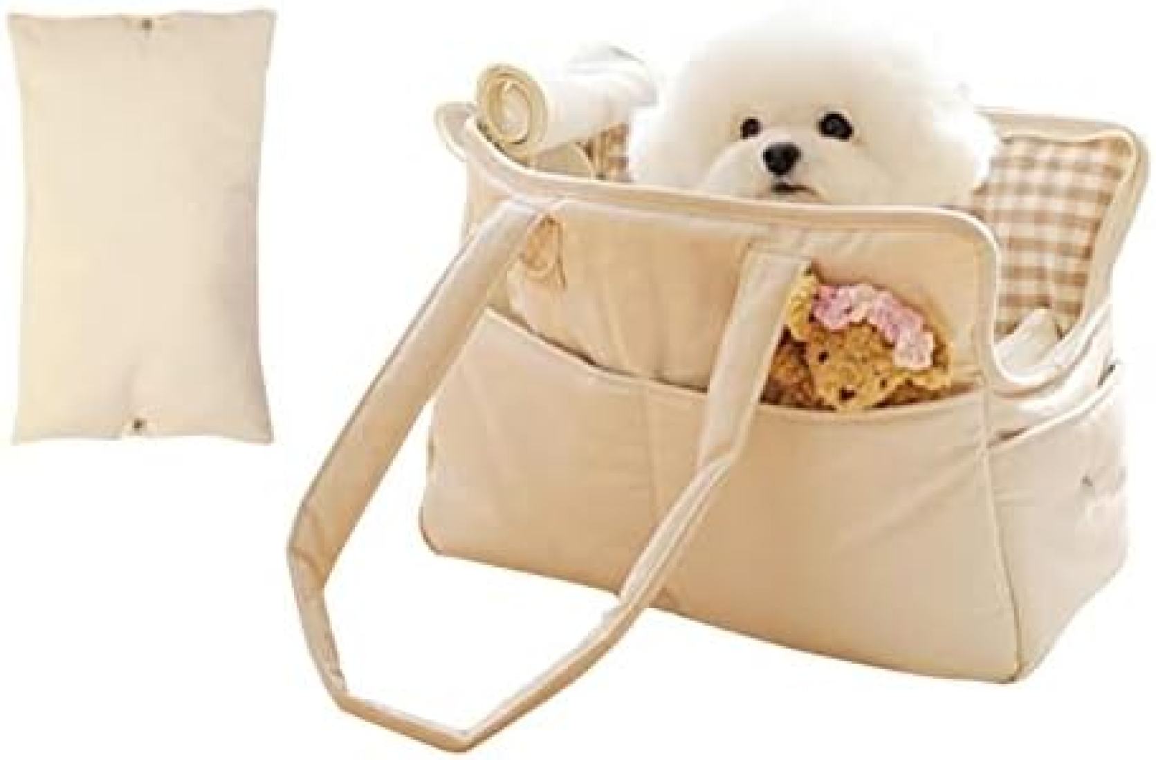 【20%OFFクーポン～】子犬用キャリーバッグ、ピュアコットンペットトラベルバッグ、旅行用犬猫に着用できる調節可能なスリングペットポーチ、高弾性クッション付き通気性とポータブルペットキャリアバッグ猫小型犬屋外用