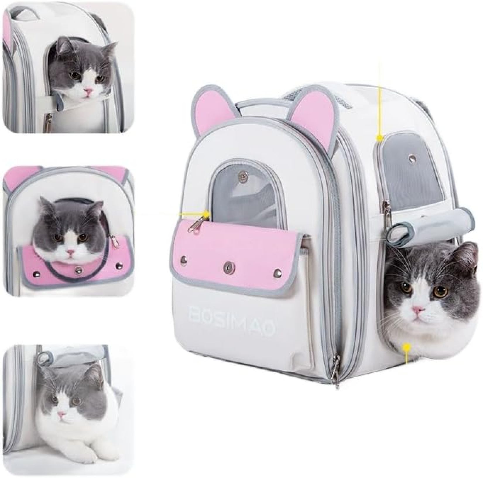【20%OFFクーポン～】新型 ペット キャリーバッグ 猫 犬 リュック 折り畳み 通気性 犬用リュック ペットキャリー 耐荷重8KG 安定性 猫?小型犬?うさぎ 小動物 ねこ 猫バック アウトドア キャリー 飛び出し防止リー