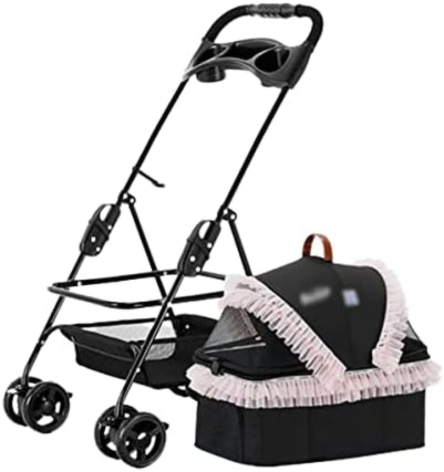 【20%OFFクーポン～】ペットカート ドッグカート 小型犬用ストローラー ペットストローラー 取り外し可能なキャリアトロリー付きジッパーレスエントリー猫用ベビーカーベビーカー 組み立て簡単 お散歩 旅行 最大積載12Kg/2