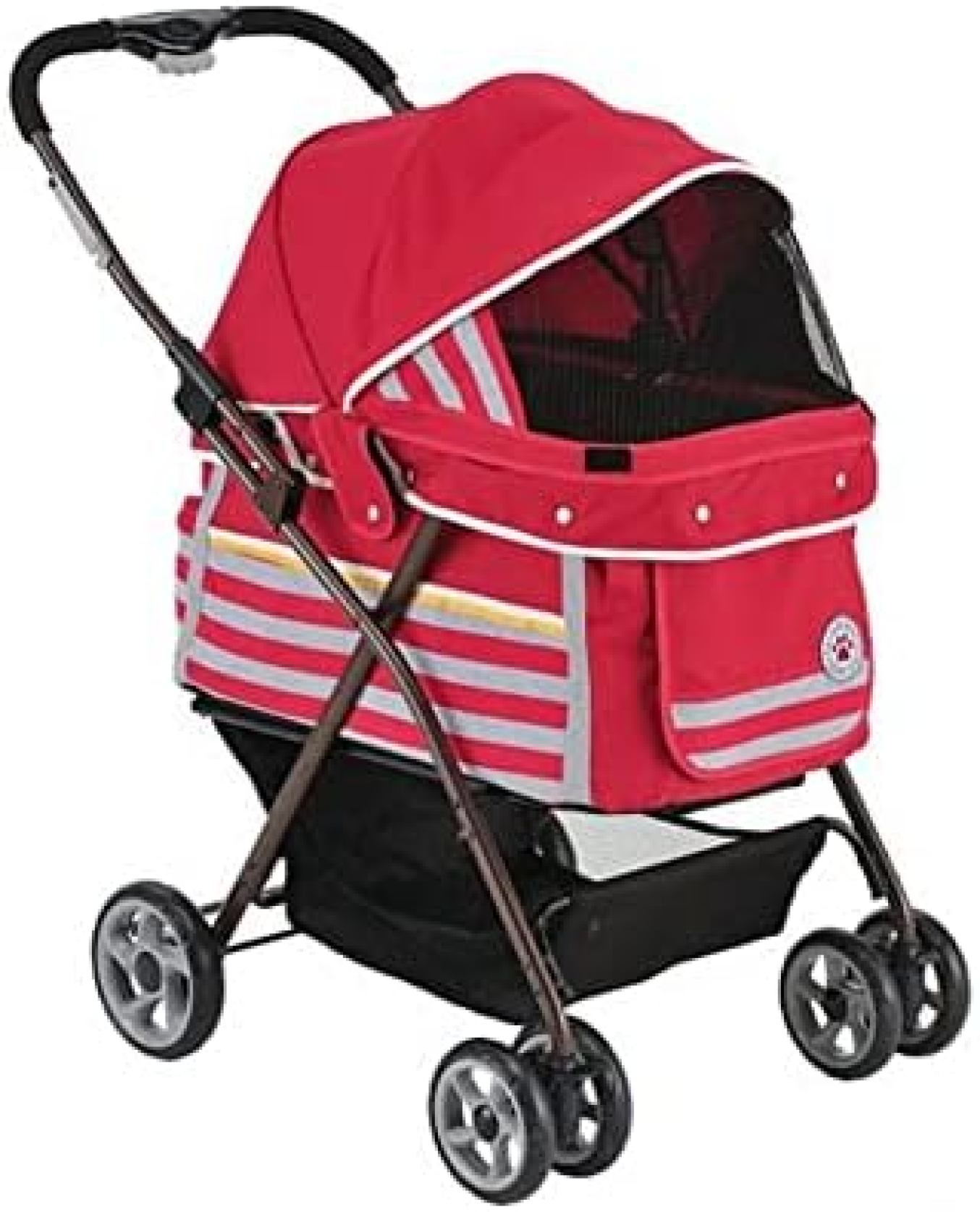 【20%OFFクーポン～】ペットカート ベビーカー 犬 猫 バギー 多頭 中型犬用犬用ストローラー 簡単片手折り 小型犬用4輪犬用ストローラー ペット用ベビーカー 犬用プラムベビーカーバギ 多機能 通気 軽量 組み立て簡単 耐