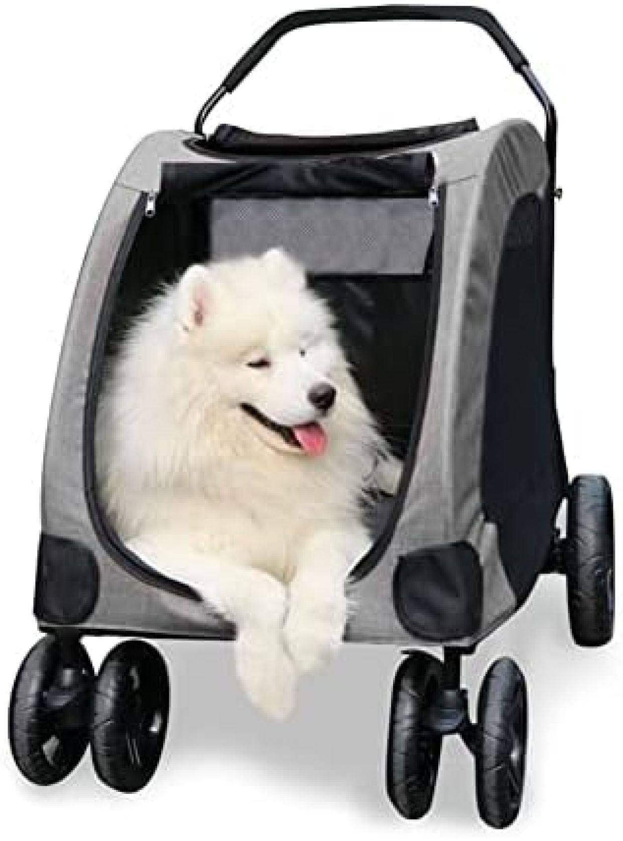 【20%OFFクーポン～】ペットカート ベビーカー 犬 猫 バギー 多頭 ペットストローラー ペットのベビーカー大型犬ジャイアント負傷犬マルチペットベビーカー折りたたみ四輪カート 犬用ストローラー 前も後ろも網窓 通気 組み立