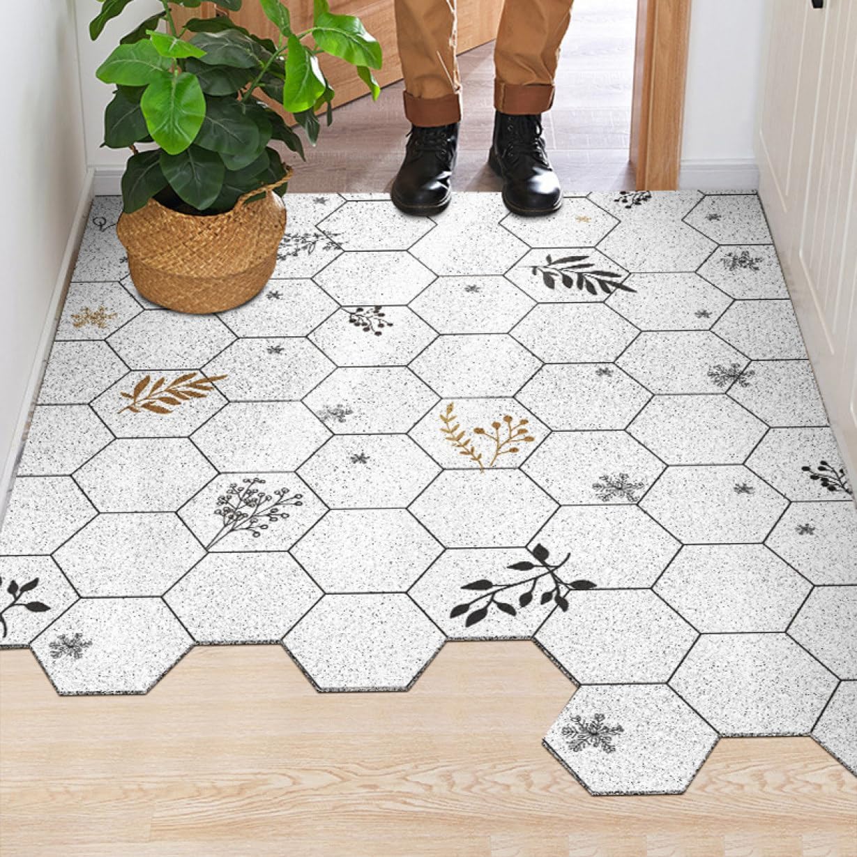 【20%OFFクーポン】カーペット 玄関マット デザイン12 屋外 屋内 北欧 おしゃれ 室内 60*90cm 玄関マットカットOK PVC 吸水マット 玄関 ドアマット 泥落とし 耐磨耗性 オフィス お店 浴室マット イン