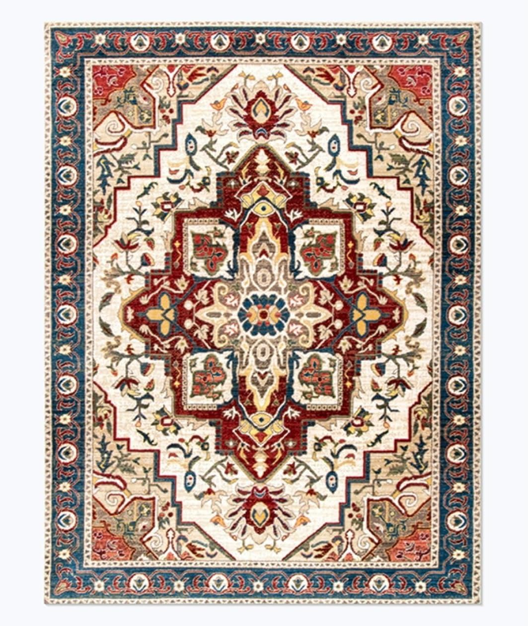 【20%OFFクーポン】140cm ラグマット リーフ柄 トルコ 製 絨毯風 センターラグ ペルシャ柄 ウィルトン織り柄 グリーン レッド 緑 赤 タイプ11 ヨーロピアン 120*160cm ラグ マット カーペット ラグ|Yokos