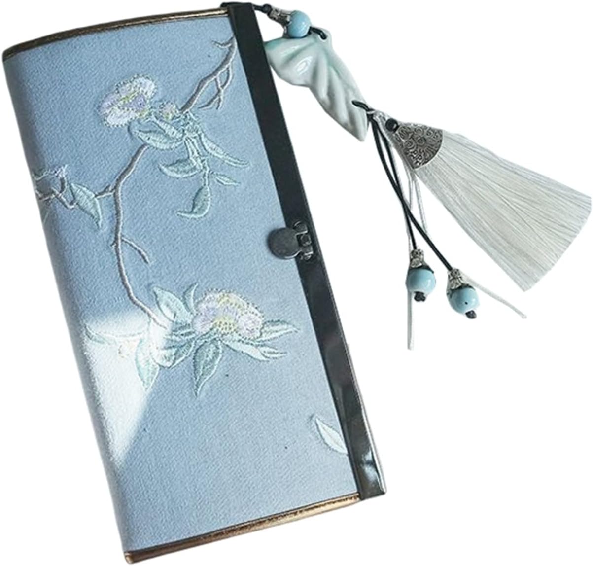 【20%OFFクーポン】刺繍 長財布 レディース 花柄 タッセル 大きい ボタン 帆布 財布 大容量 カード入れ レシートと小銭 スマホ入れ可 お手頃 多機能 使いやすい マチ付き ウォレット 美しく おしゃれ 贈り物 母の 5,211円