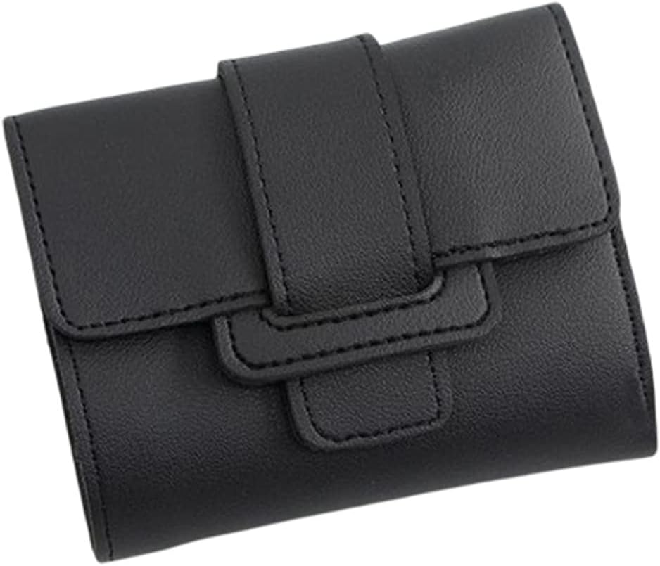【20%OFFクーポン】財布 レディース 小型 三つ折り 無地 ボタン 大容量 小銭入れ カード入れ 多機能 使いやすい お札が折れない 軽い 薄い コインケース ウォレット シンプル おしゃれ 贈り物 バレンタイン ブラッ