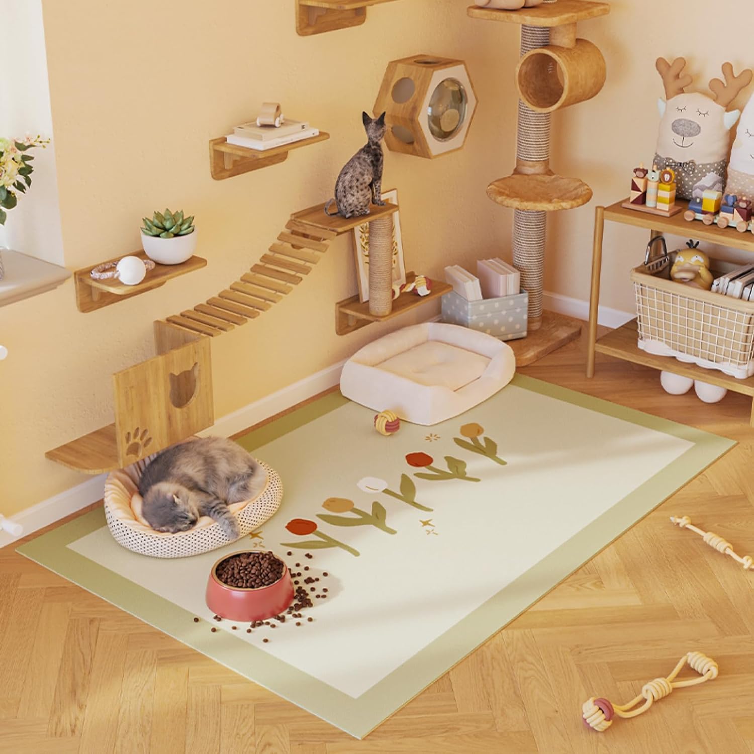 【20%OFFクーポン】トイレ下敷きマット ペットマット ペット対応 pvc 可愛い柄 犬 猫用洗えるペットシーツ トイレシーツ 防水マット PUレザー 速乾 防水 滑り止め ペットフェンス?サークル?ケージ用 RS110